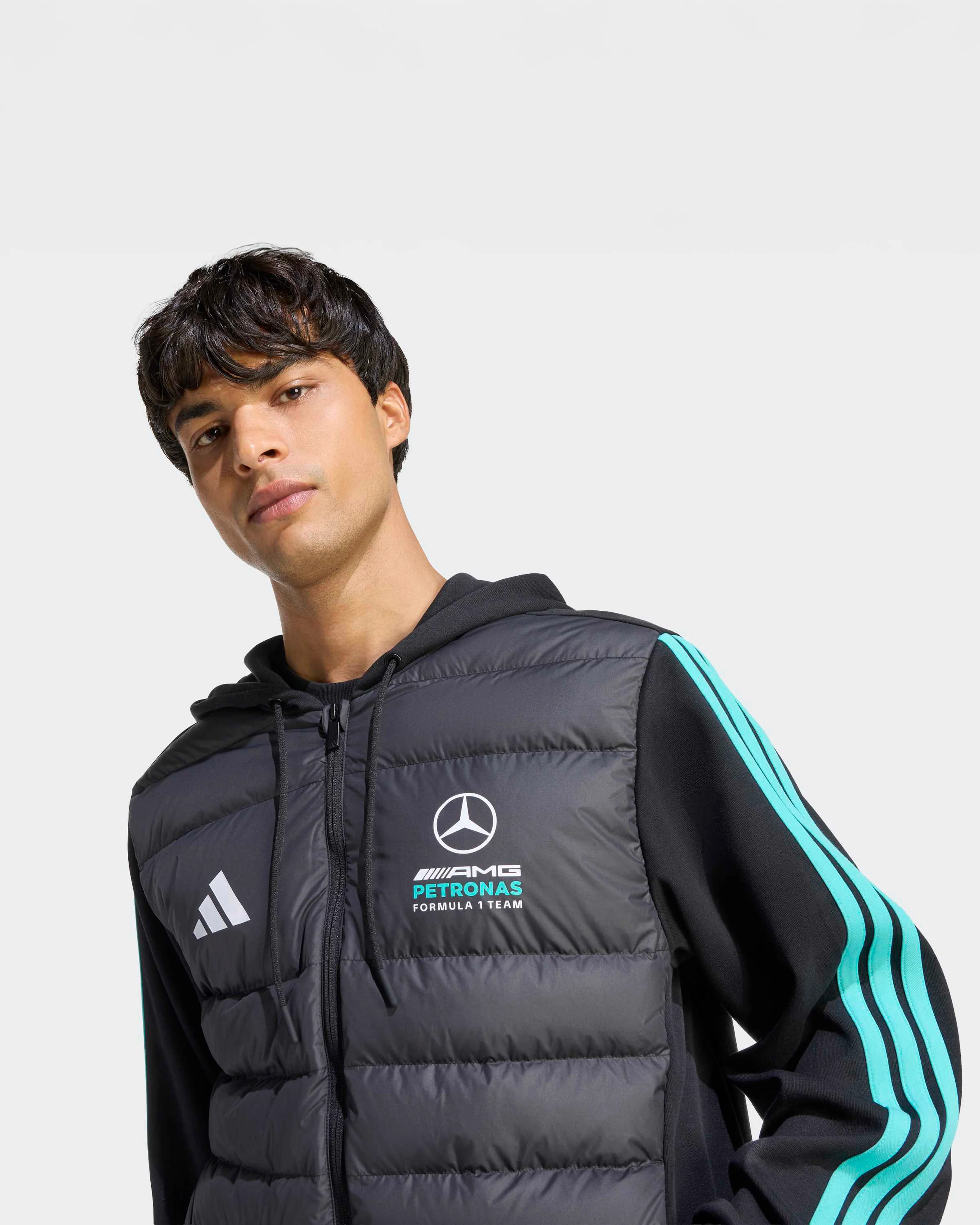 Mens DNA Puffer Jacket Black - Image 4