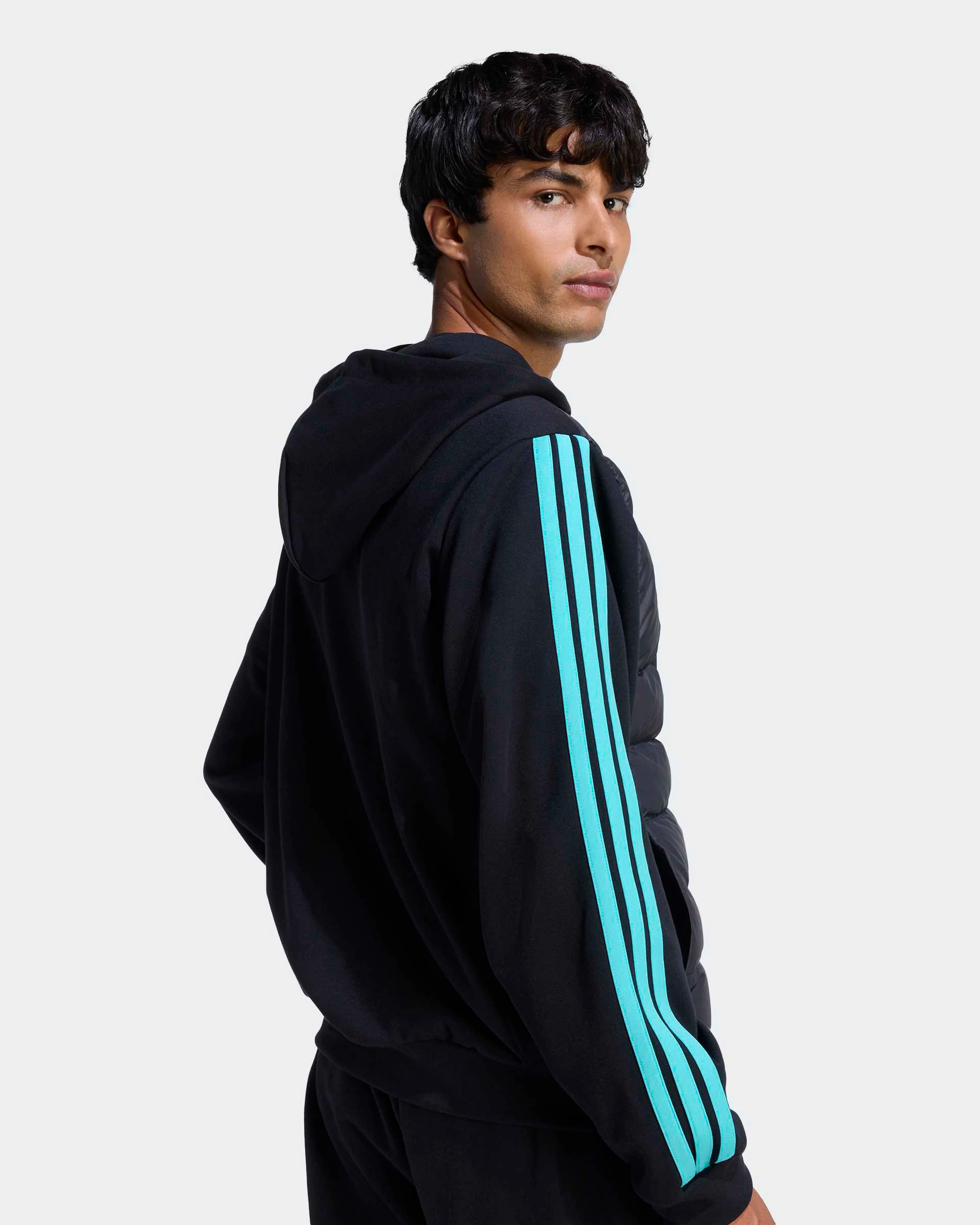 Mens DNA Puffer Jacket Black - Image 5