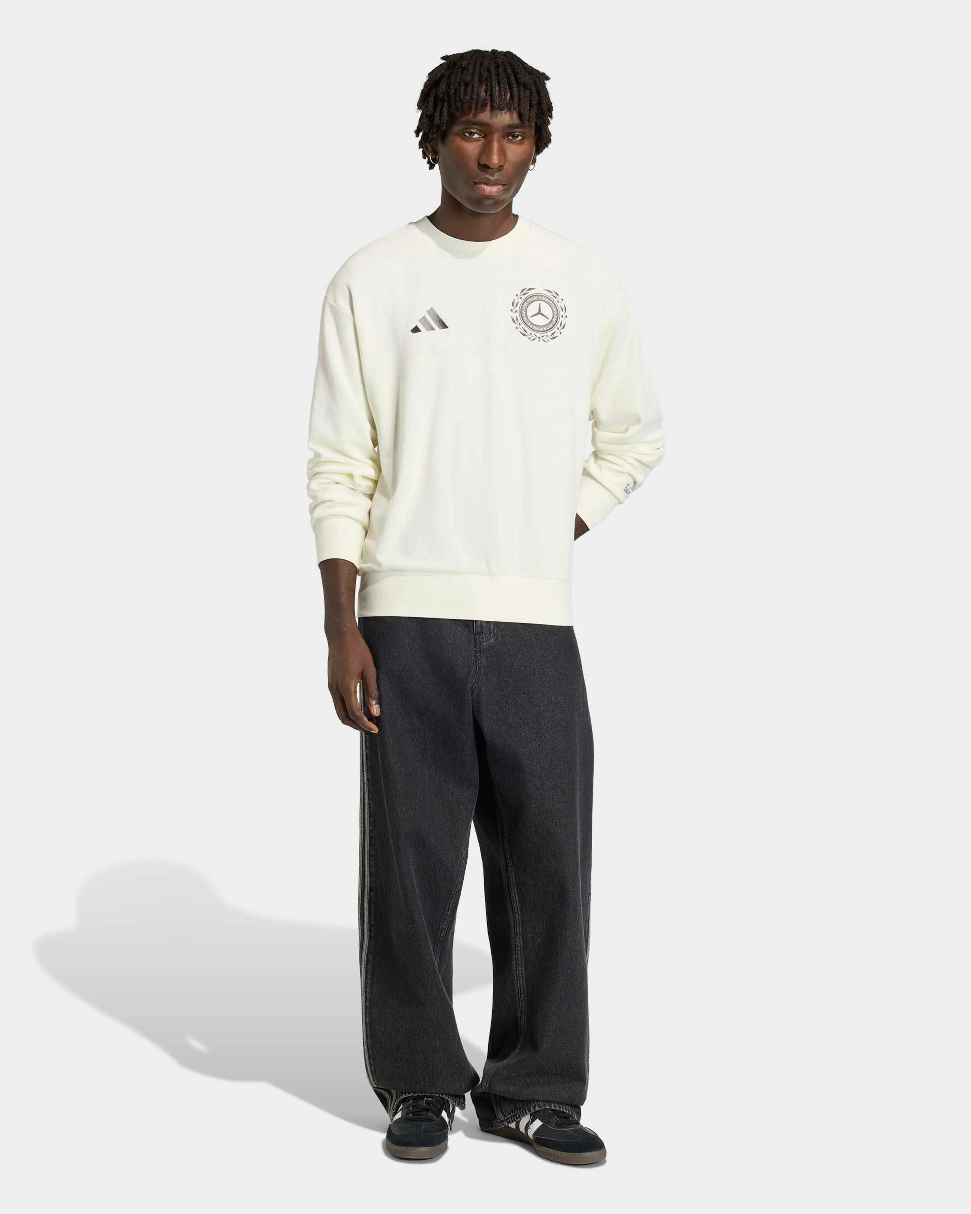 Mens Silver Arrows Heritage Sweatshirt Off White - Image 3