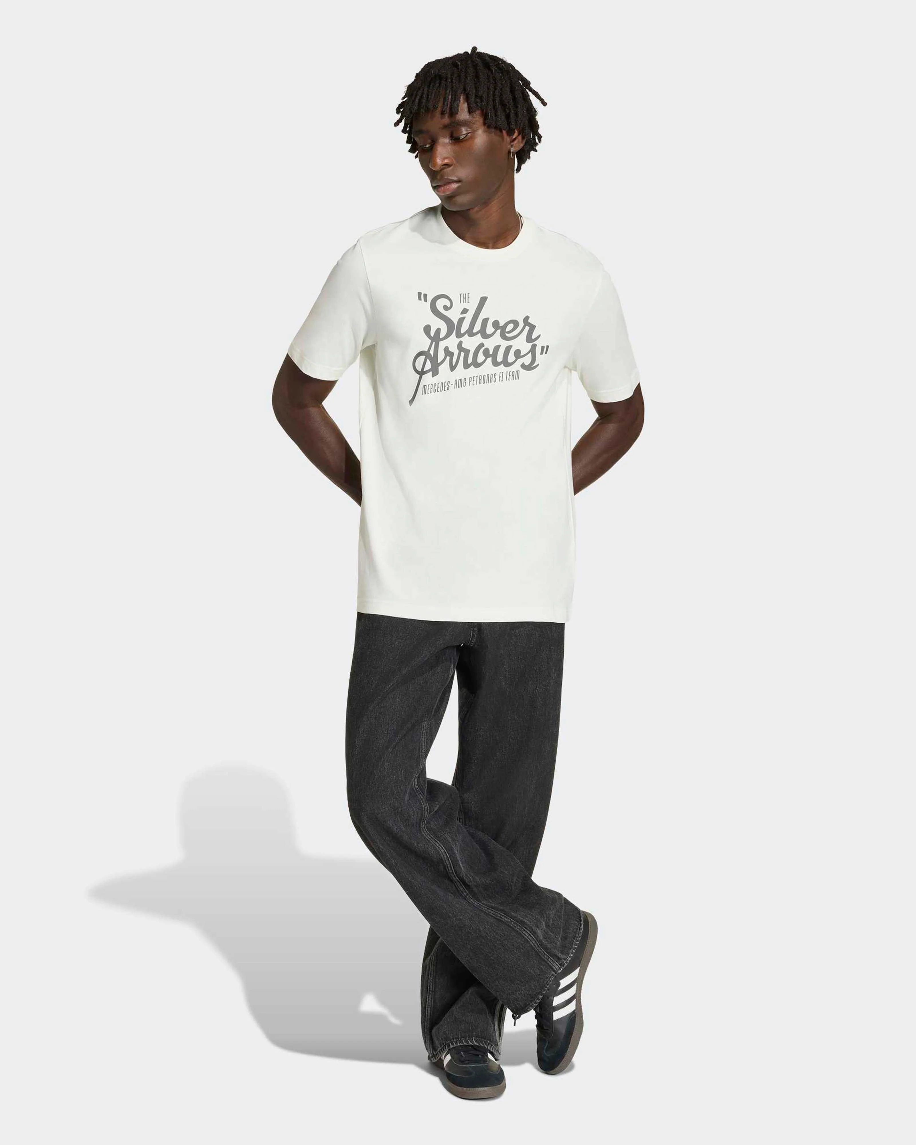 Mens Silver Arrows Heritage T-shirt Off White - Image 3