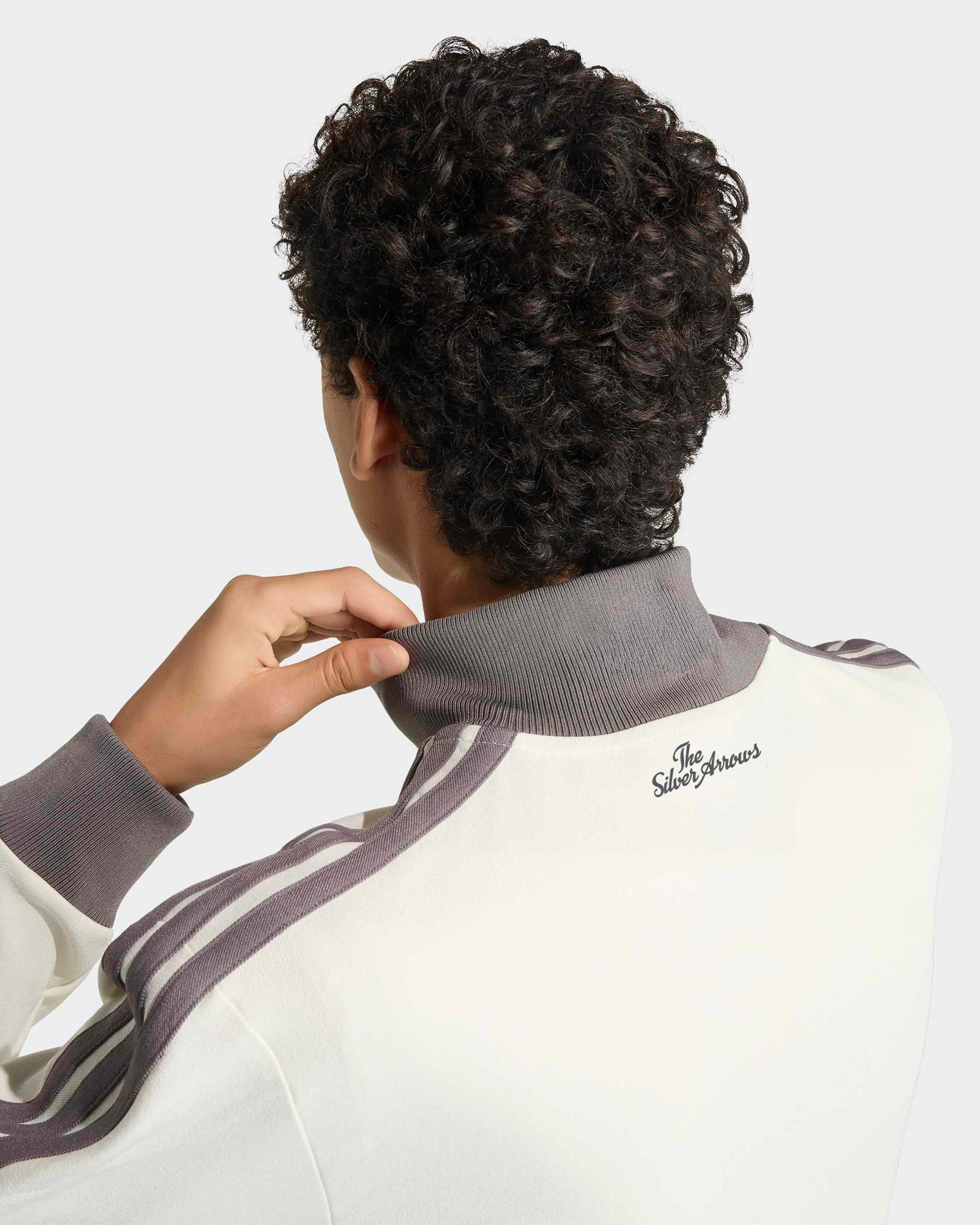 Mens Silver Arrows Icon Track Top Off White - Image 5