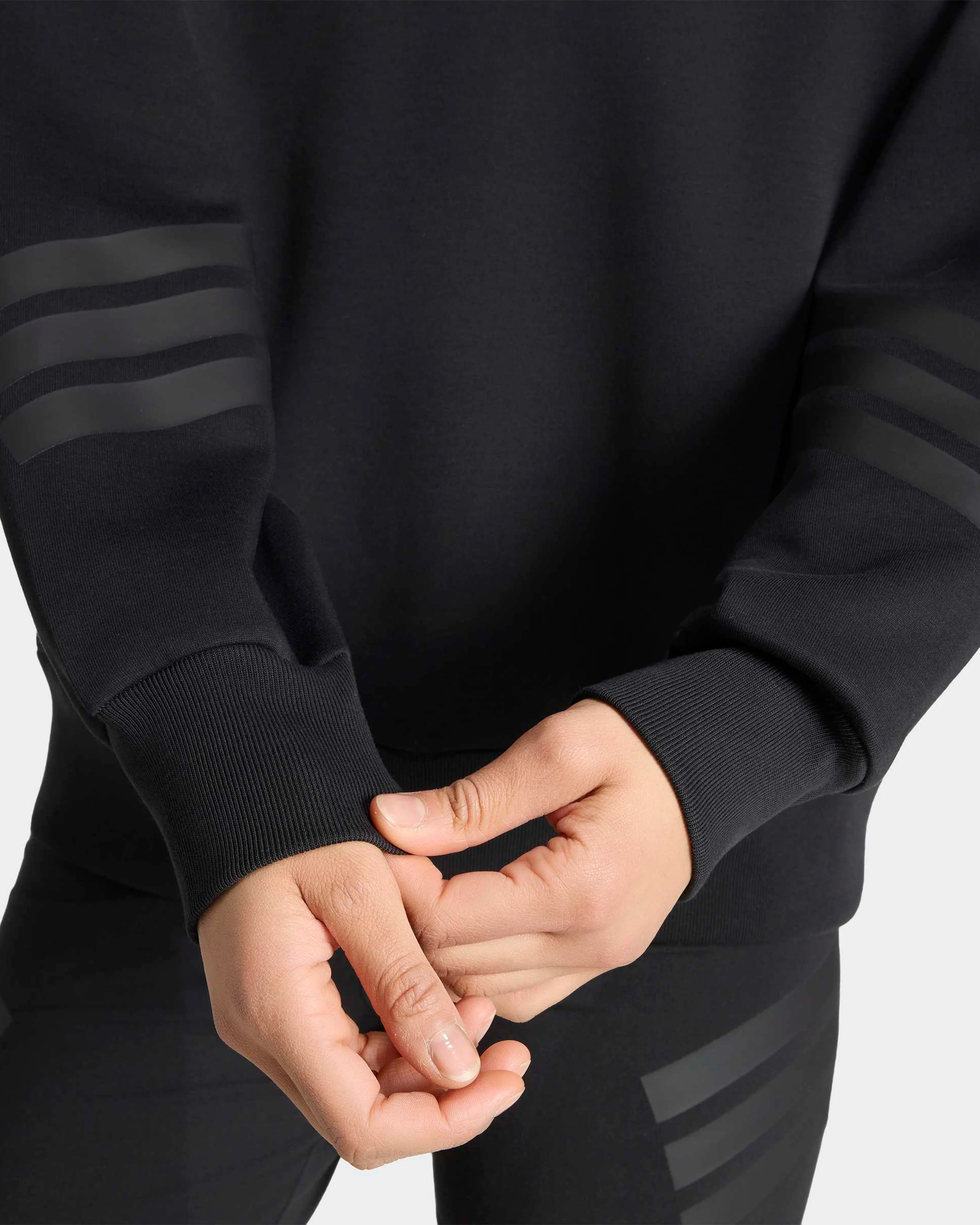 Womens Lights Out Sweat Top Black - Image 5