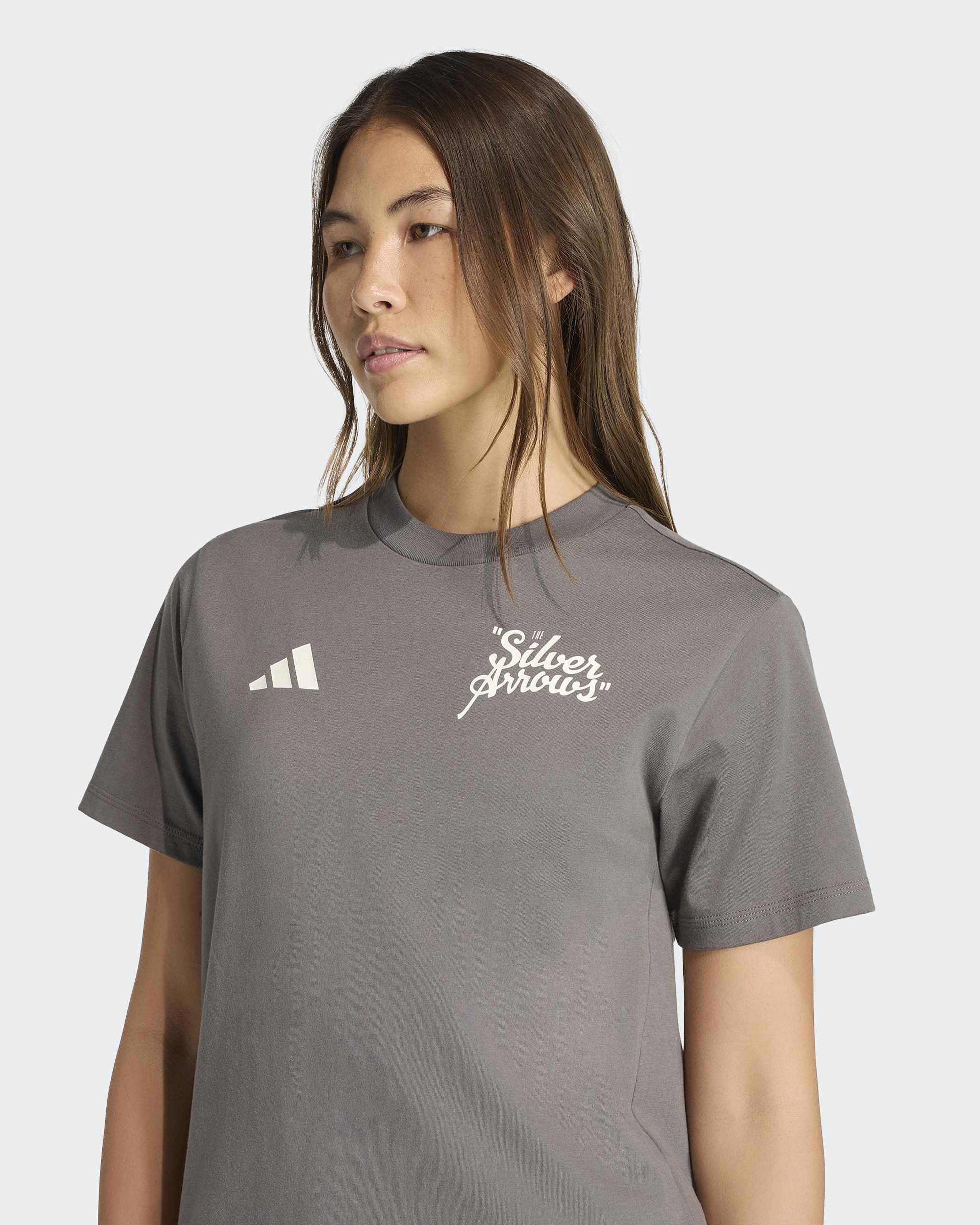 Womens Silver Arrows Heritage T-shirt Grey - Image 4
