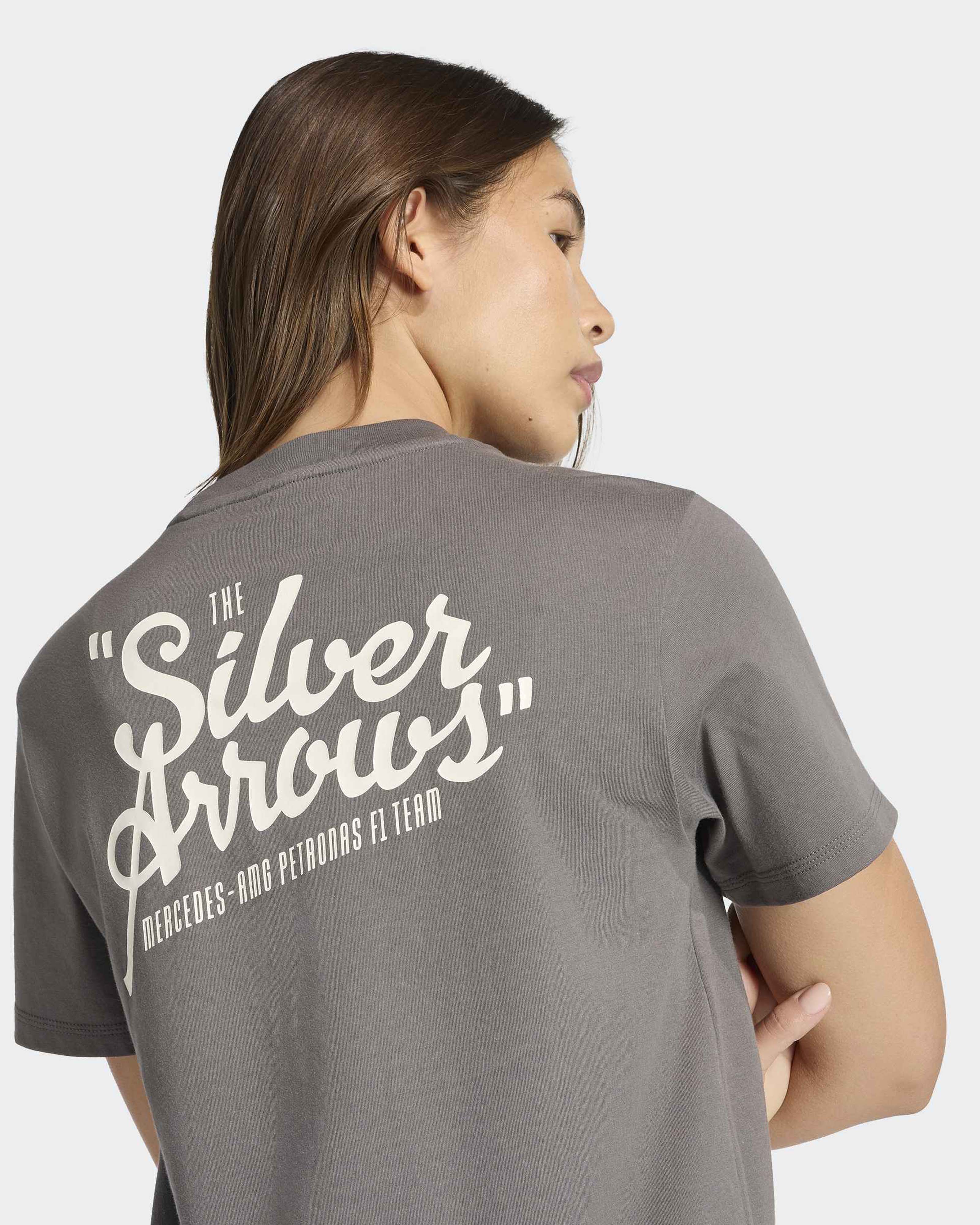 Womens Silver Arrows Heritage T-shirt Grey - Image 5
