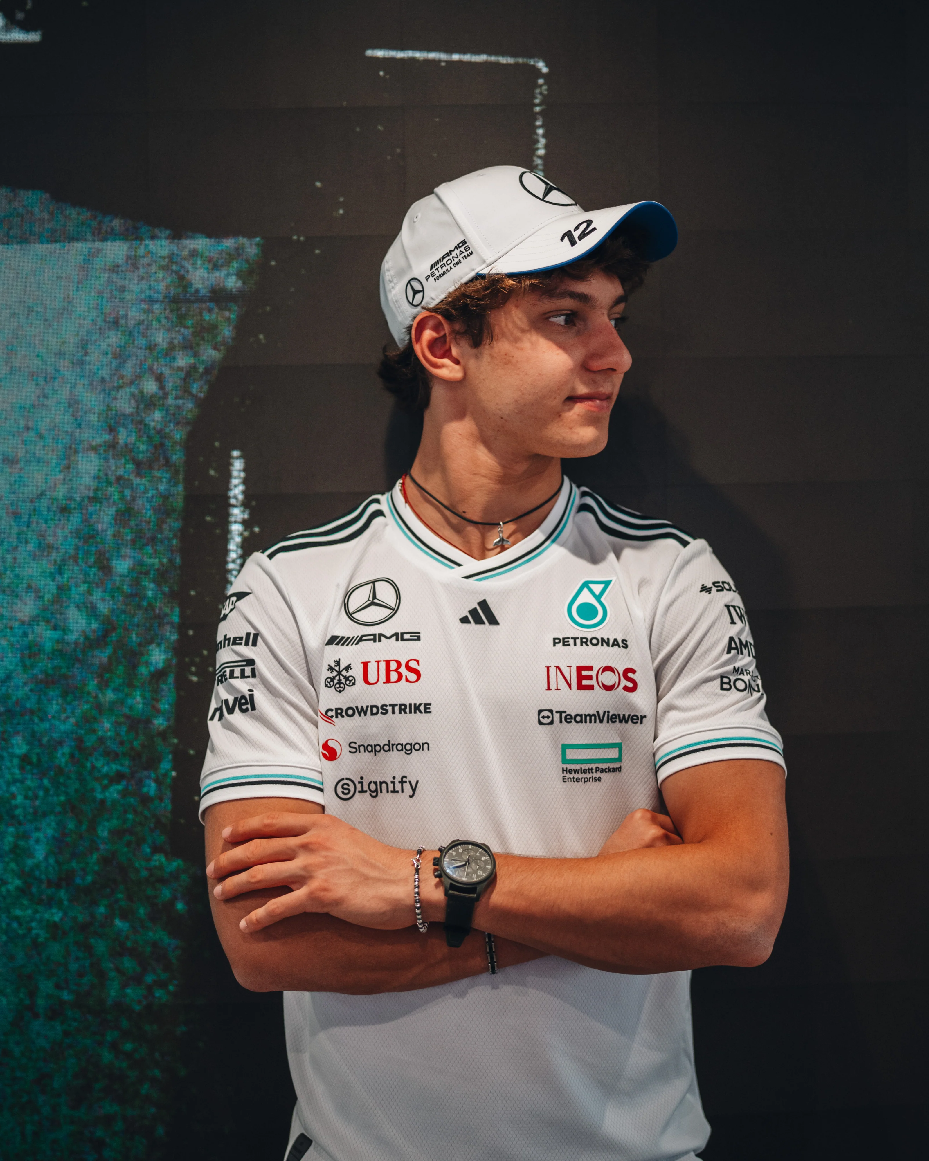 Kimi Antonelli 2025 Team Driver Cap White - Image 2