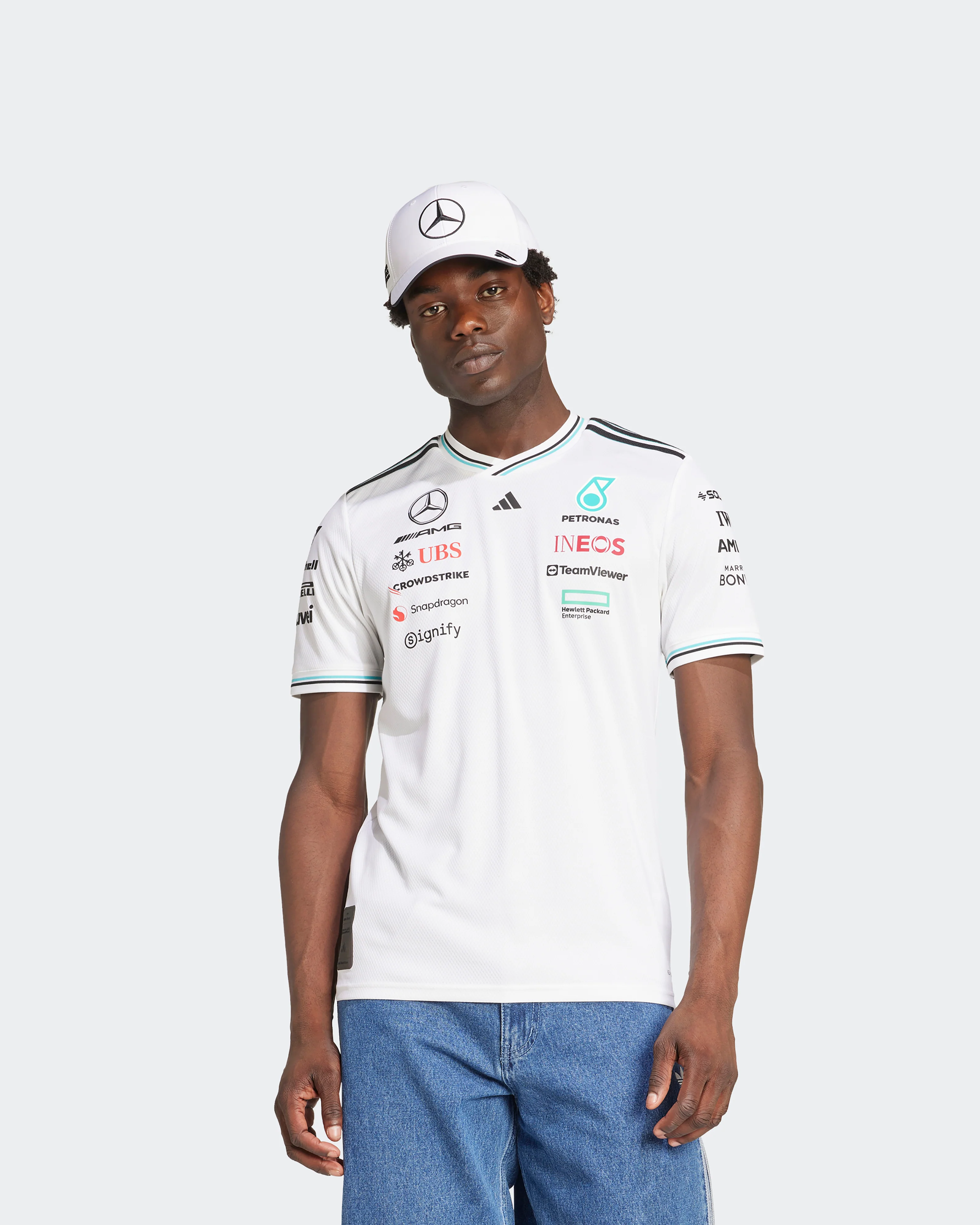 Mens 2025 Authentic Driver Tee White - Image 5