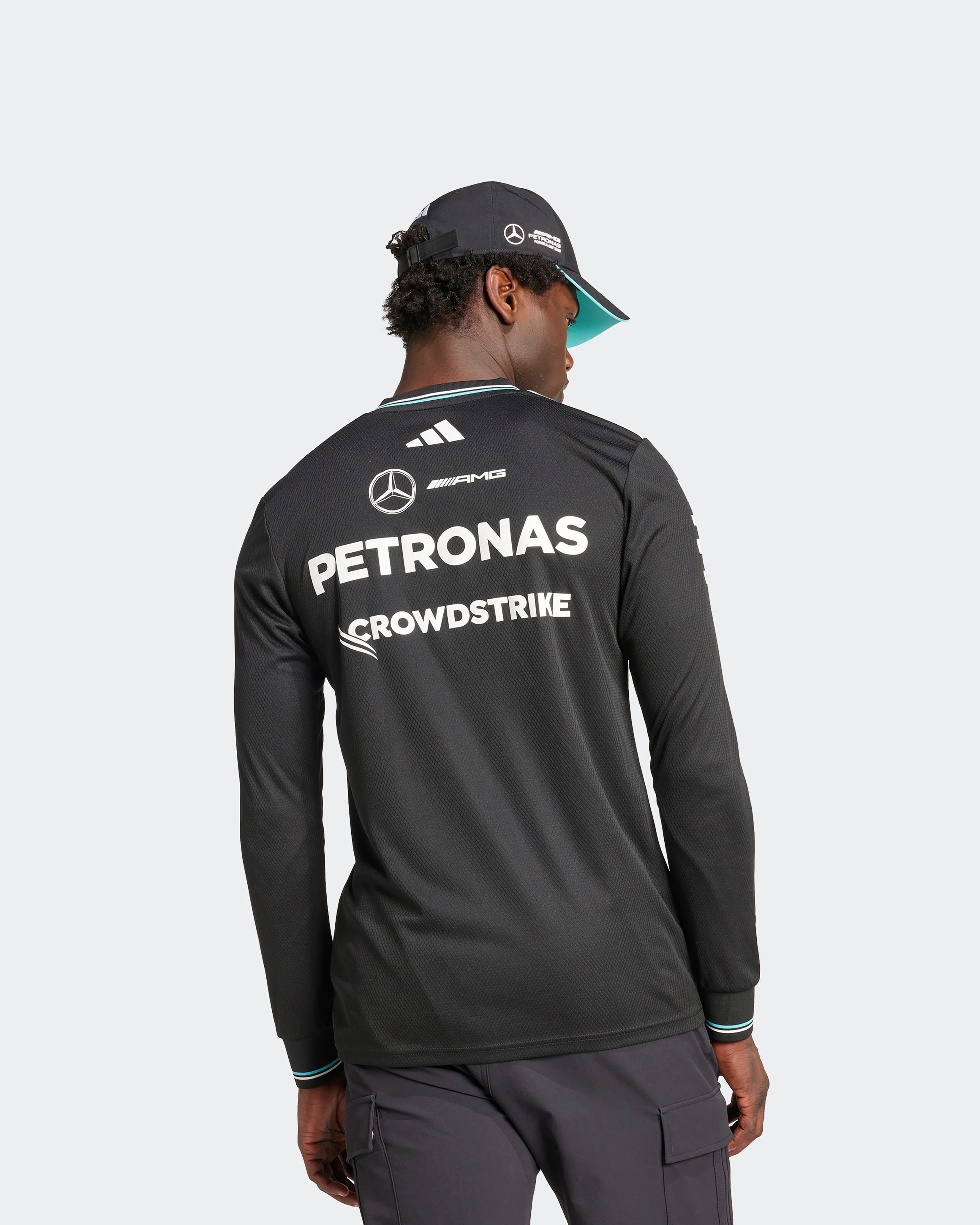 Mens 2025 Authentic Long Sleeve Driver Tee Black - Image 6