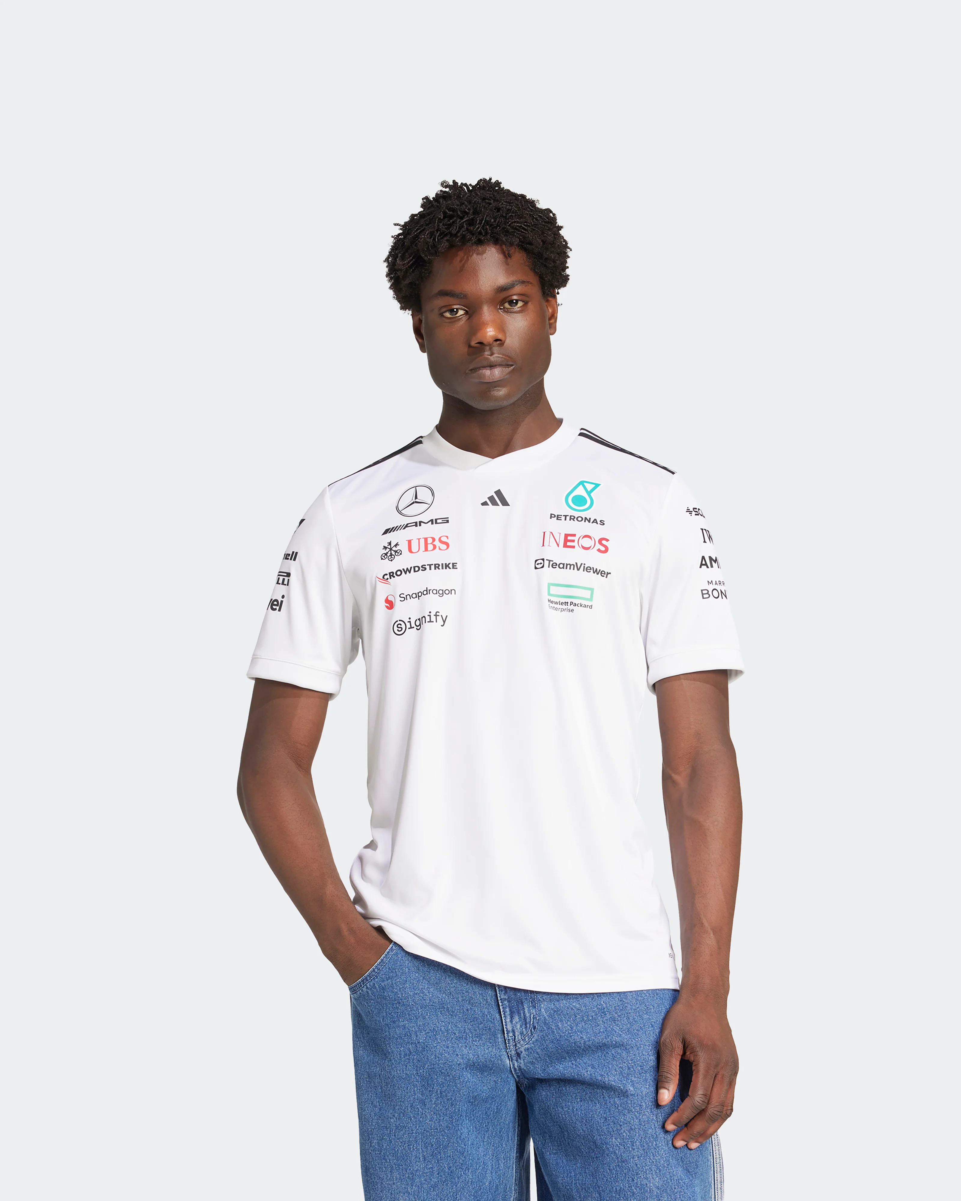 Mens 2025 Team Driver Tee White - Image 4
