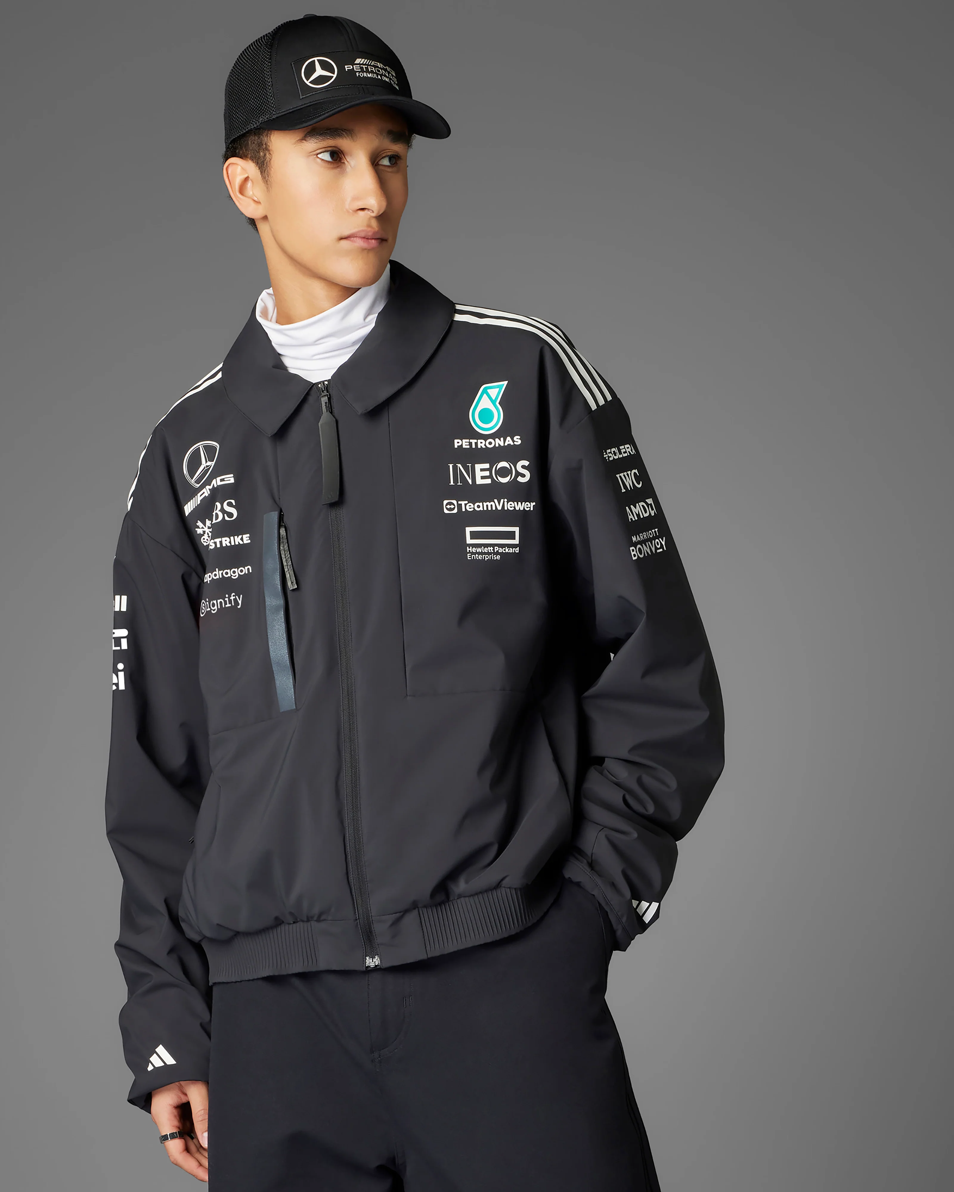 Mens 2025 Team Jacket Black - Image 3