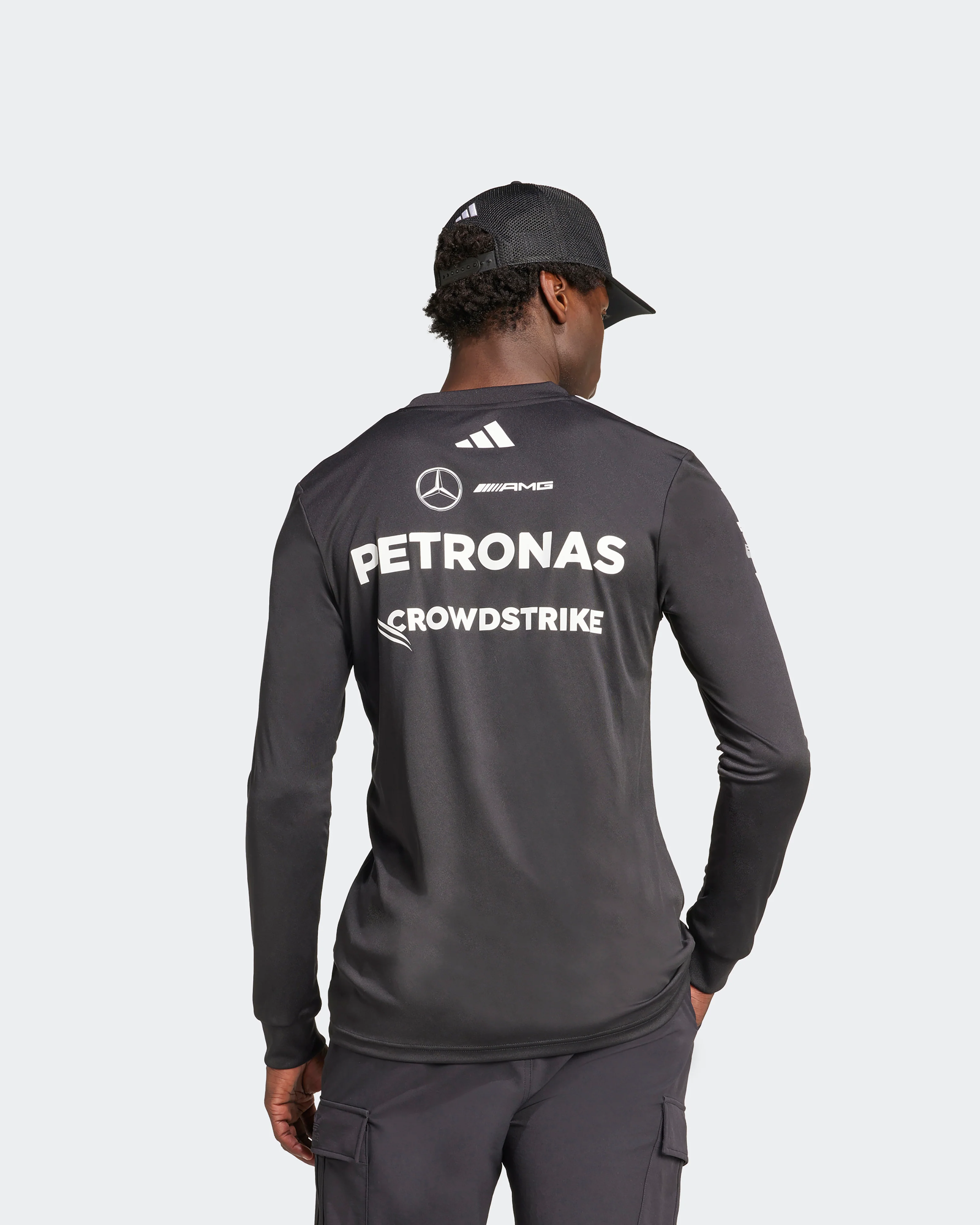 Mens 2025 Team Long Sleeve Driver Tee Black - Image 5