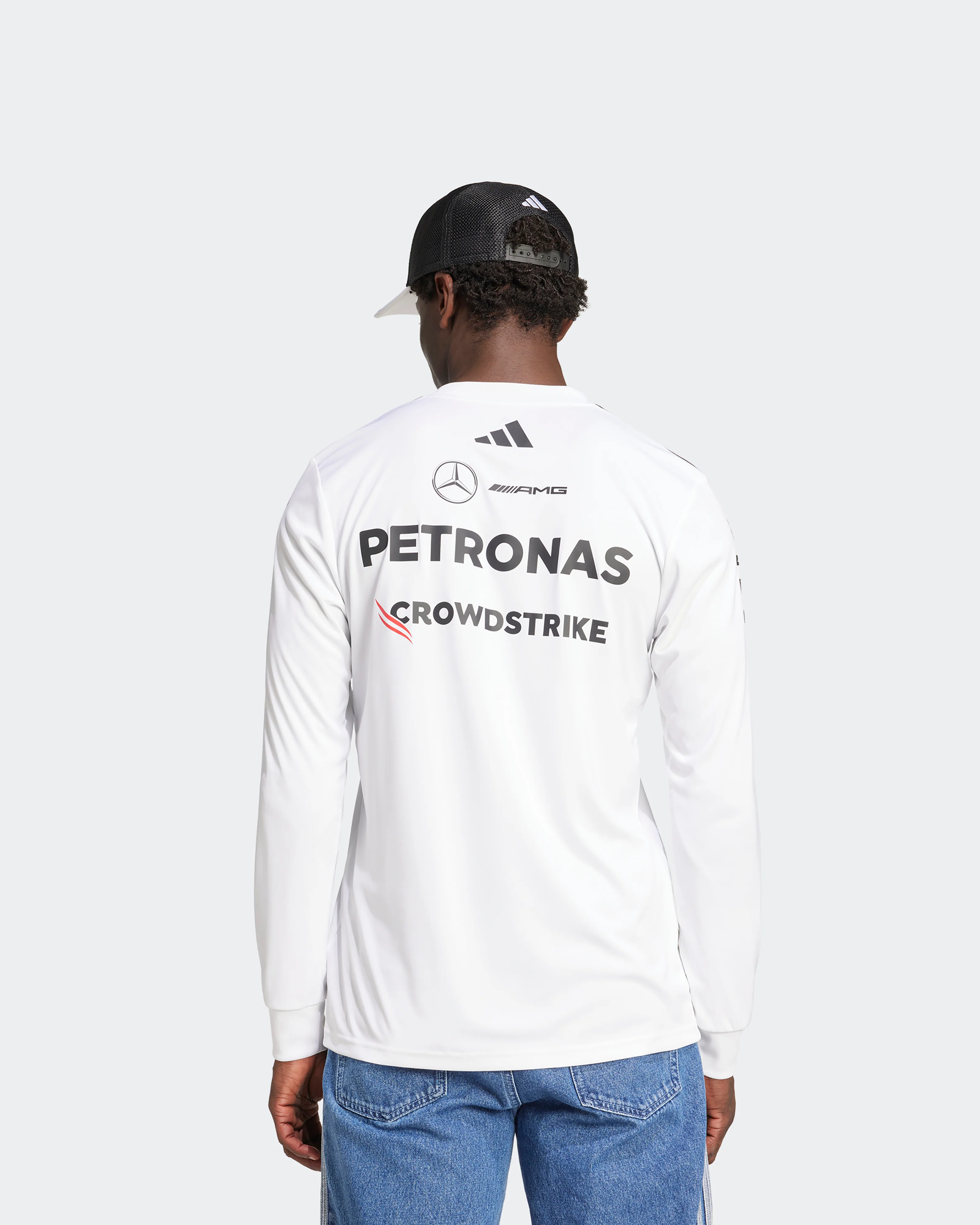 Mens 2025 Team Long Sleeve Driver Tee White - Image 4