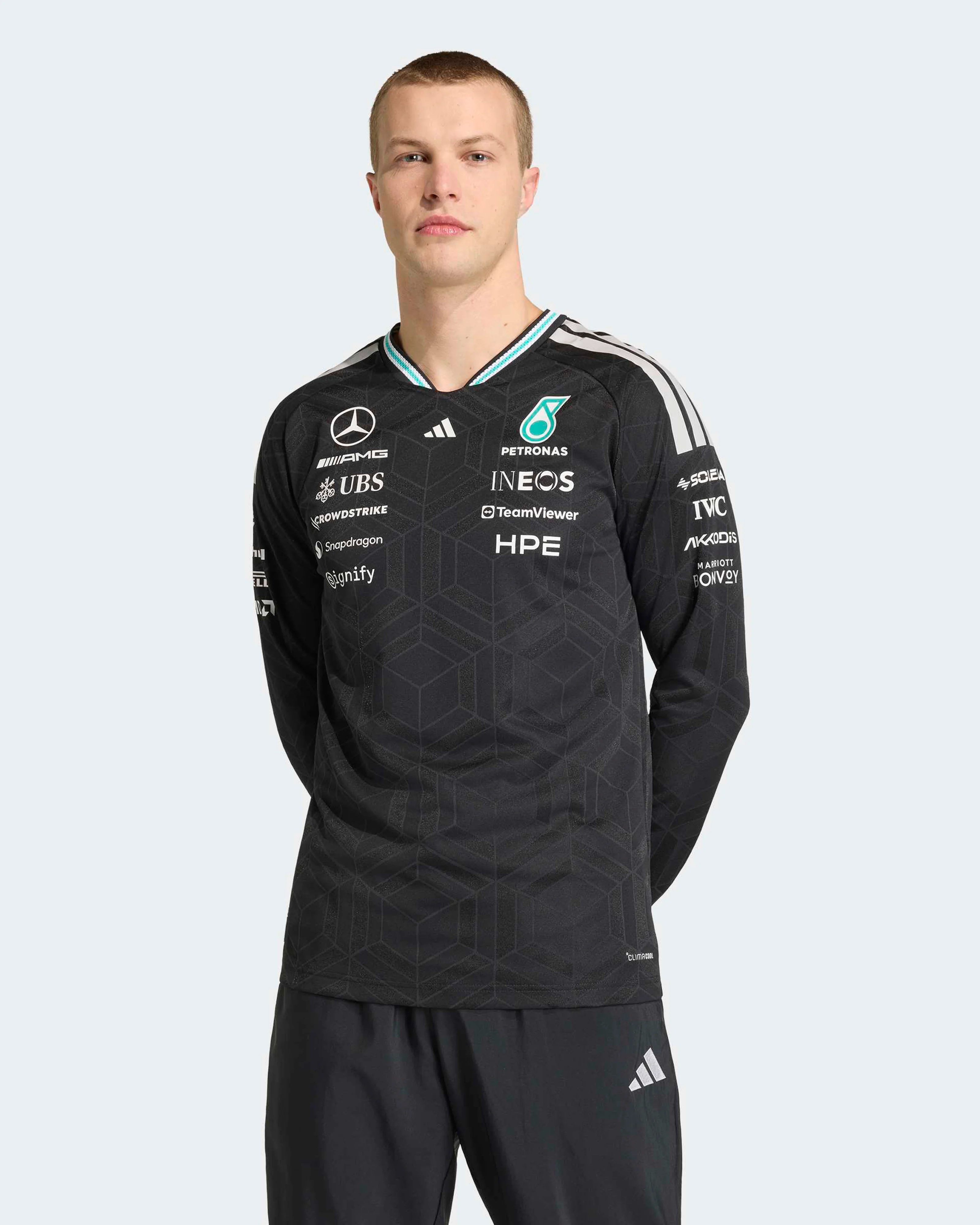 Mens 2026 Authentic Long-Sleeve Driver Tee Black - Image 3