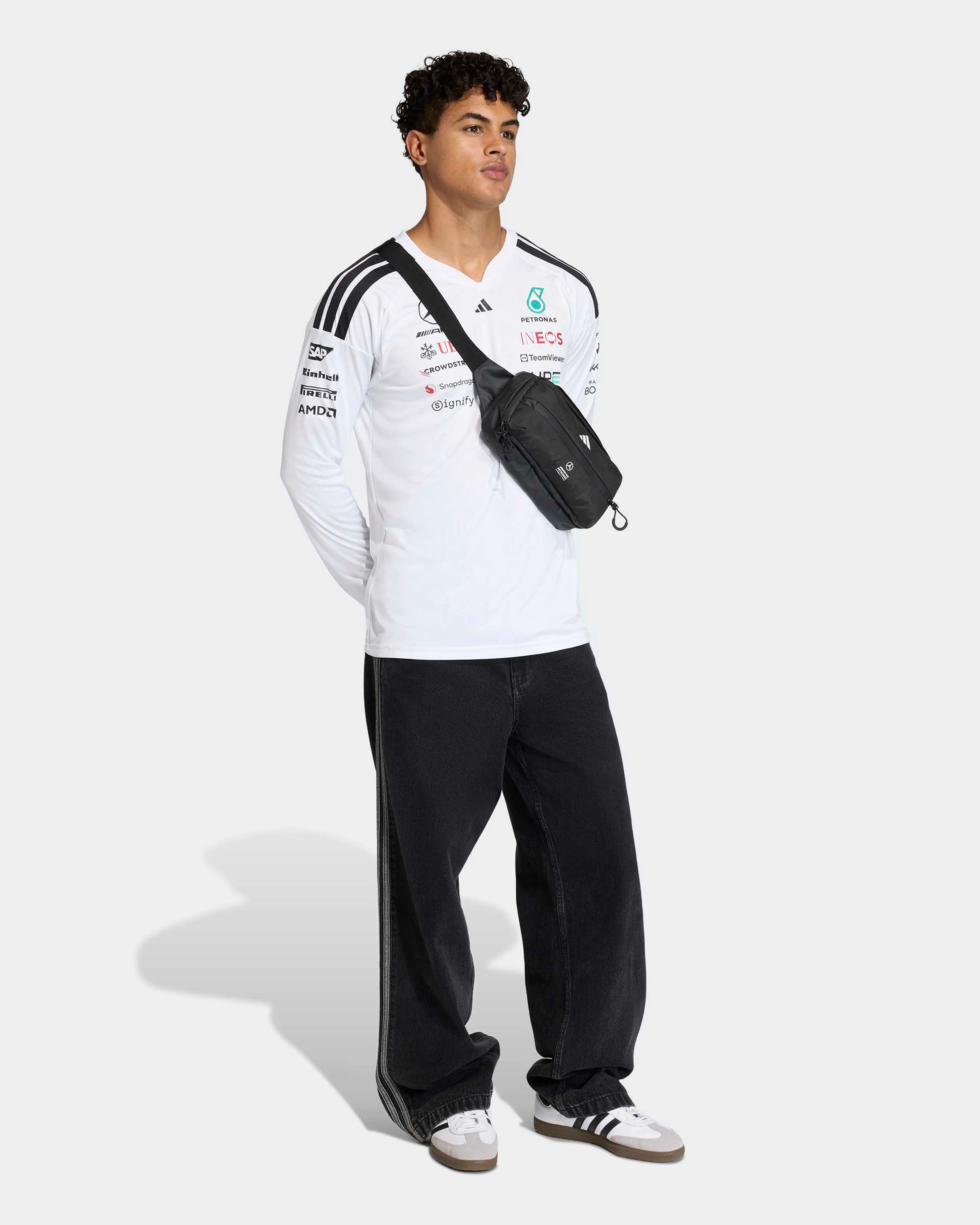 Mens 2026 Team Long-Sleeve Driver Tee White - Image 3