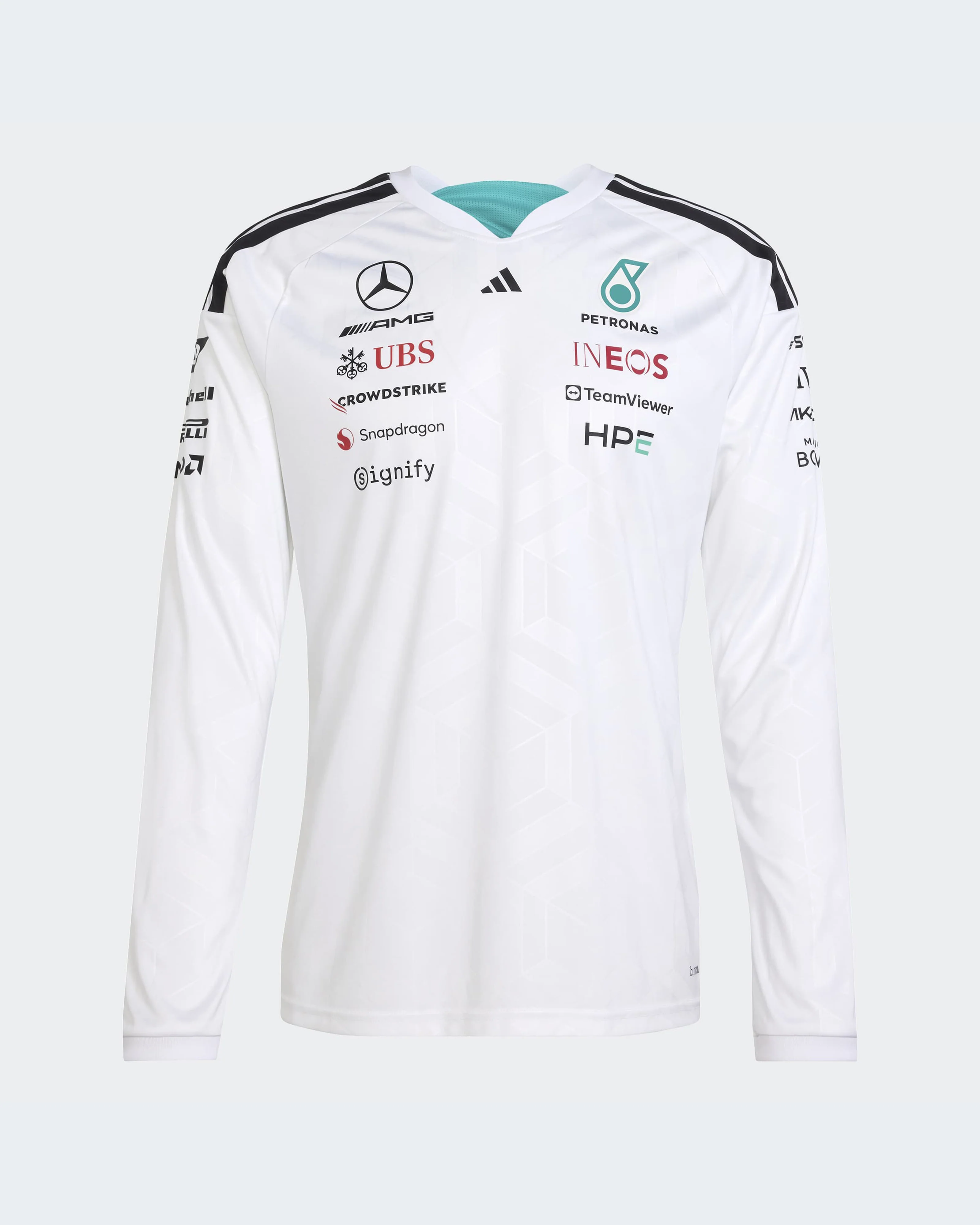Mens 2026 Team Long-Sleeve Driver Tee White - Image 6