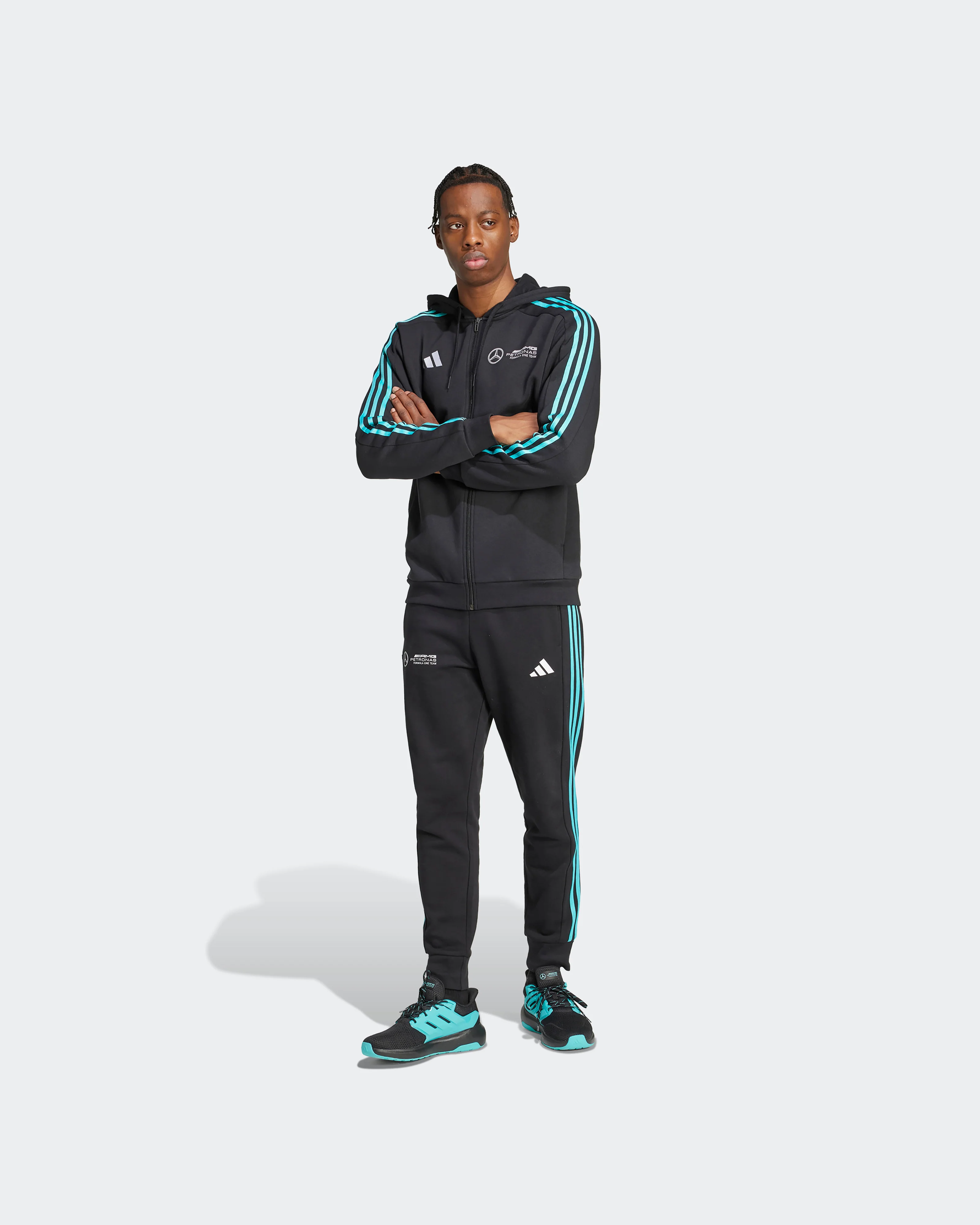 Mens DNA Full-Zip Hoody Black - Image 3