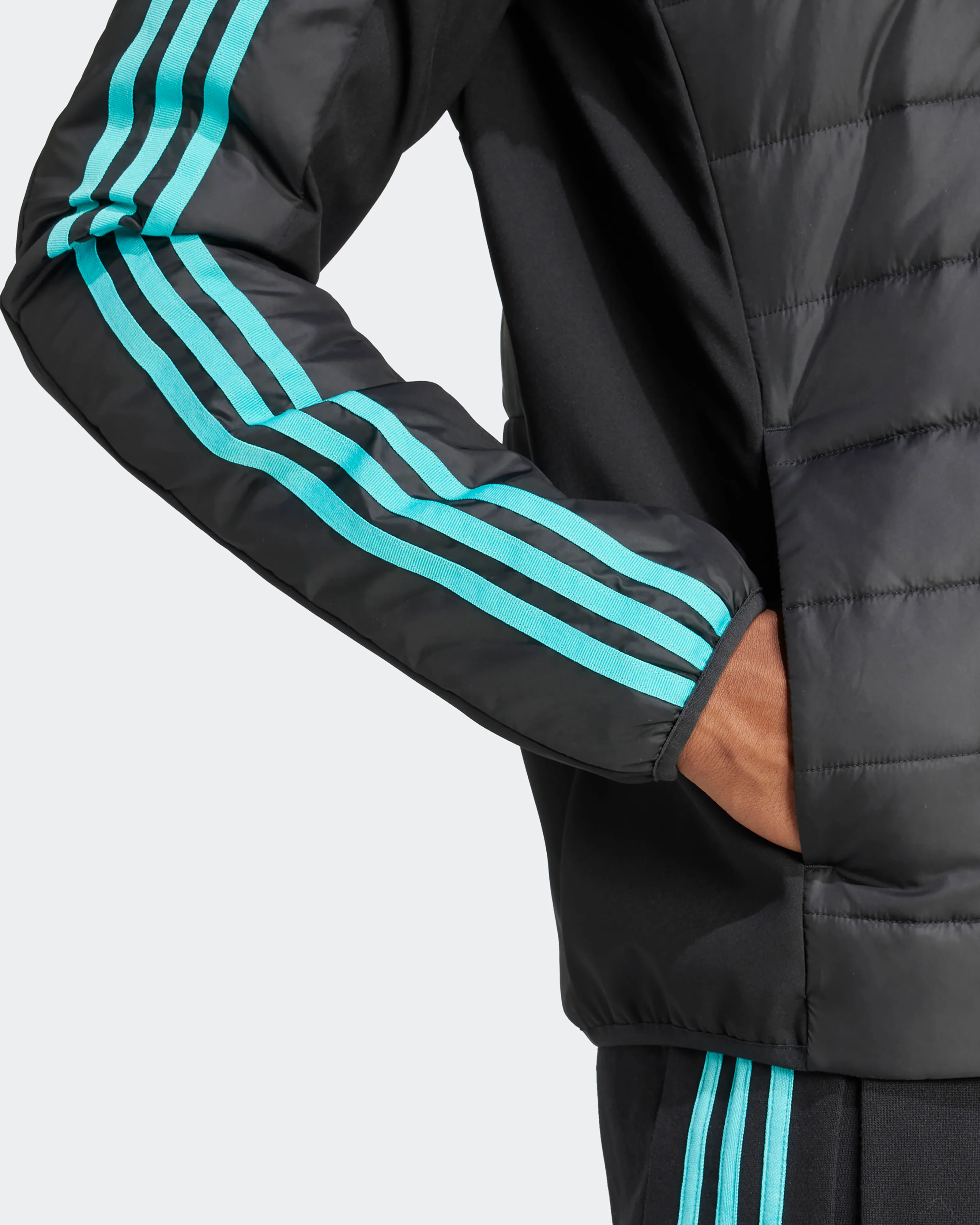 Mens DNA Puffer Jacket Black - Image 4