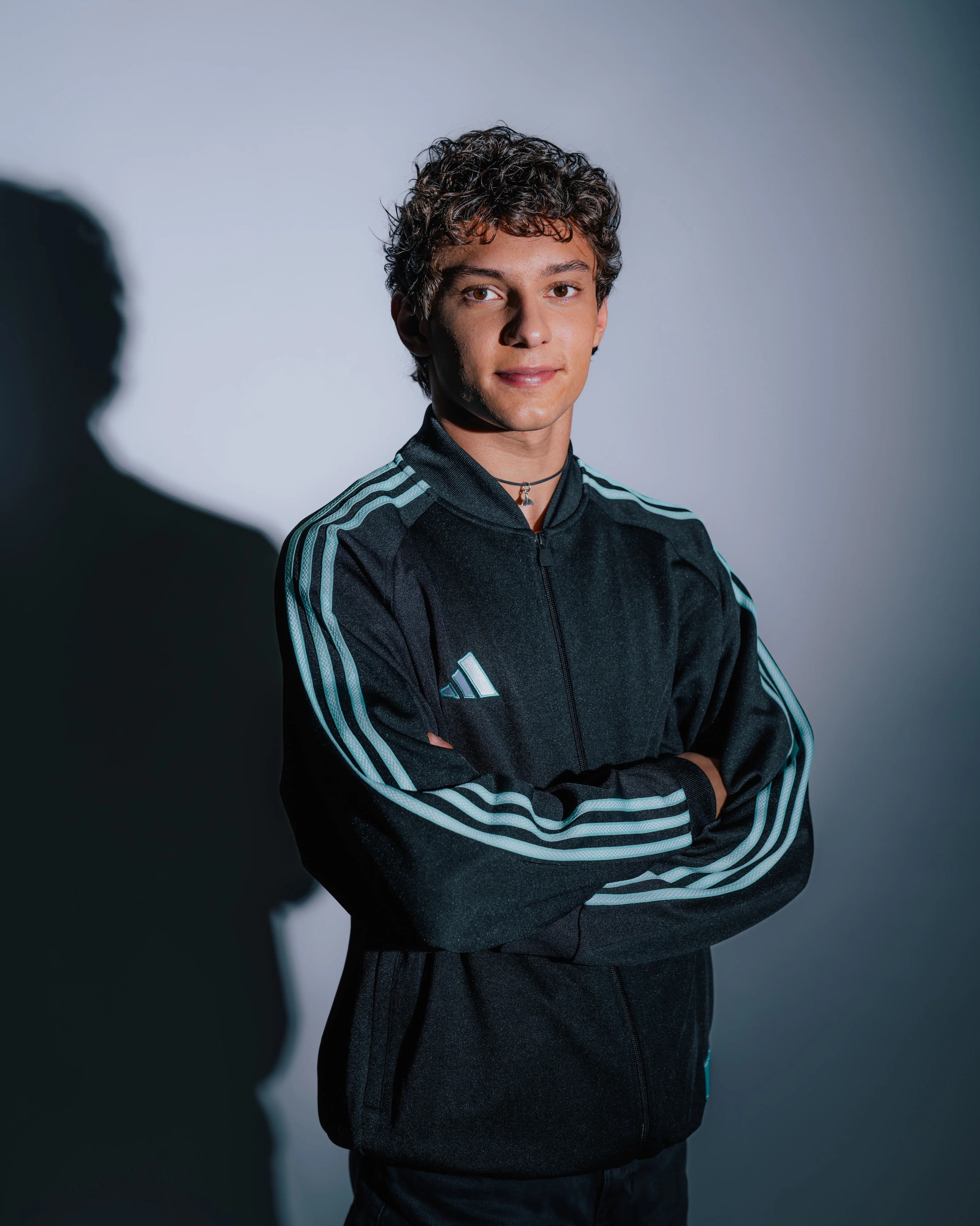 Mens Las Vegas Track Top Black/Teal - Image 4