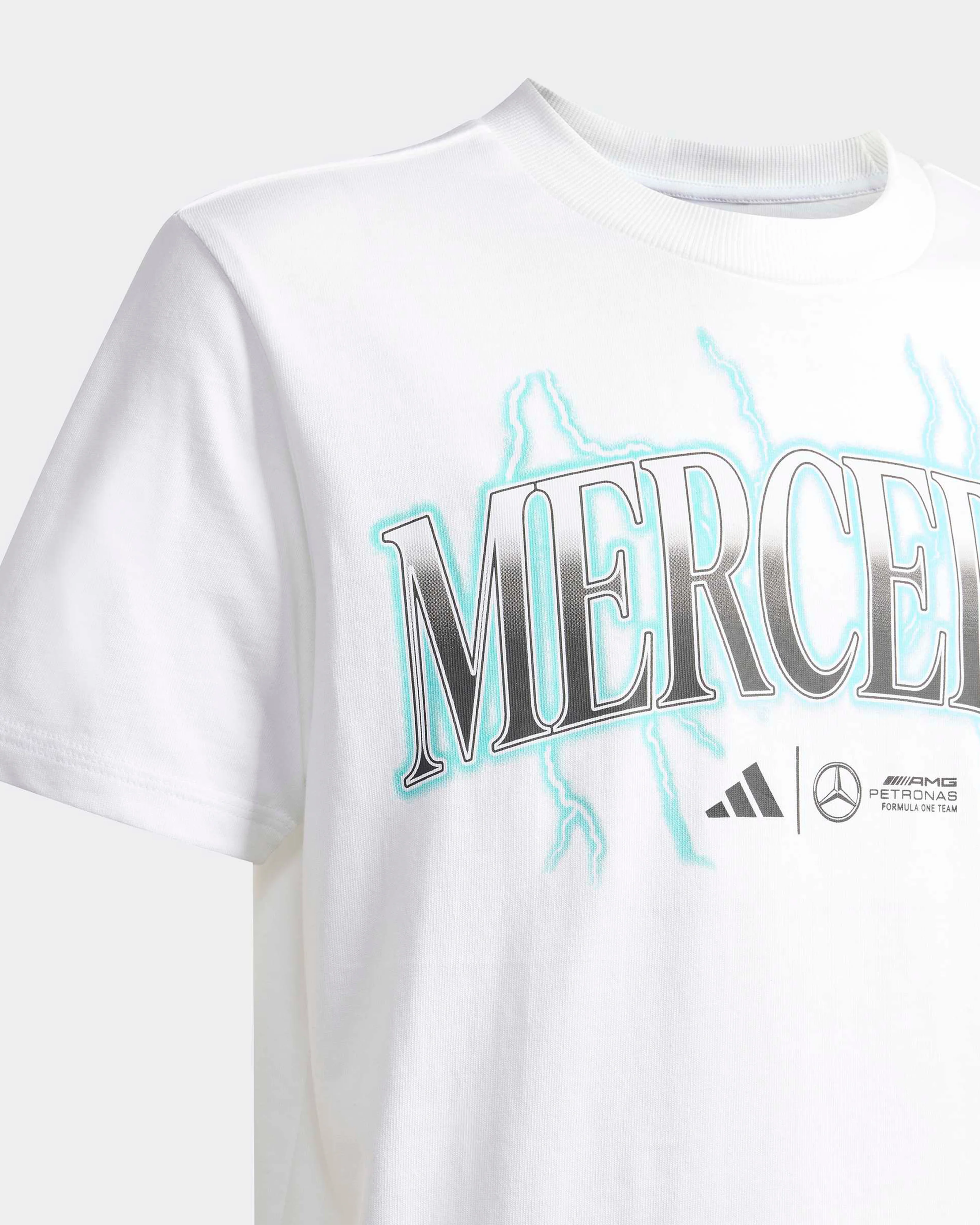 Mens Mercedes Graphic T-shirt White - Image 4