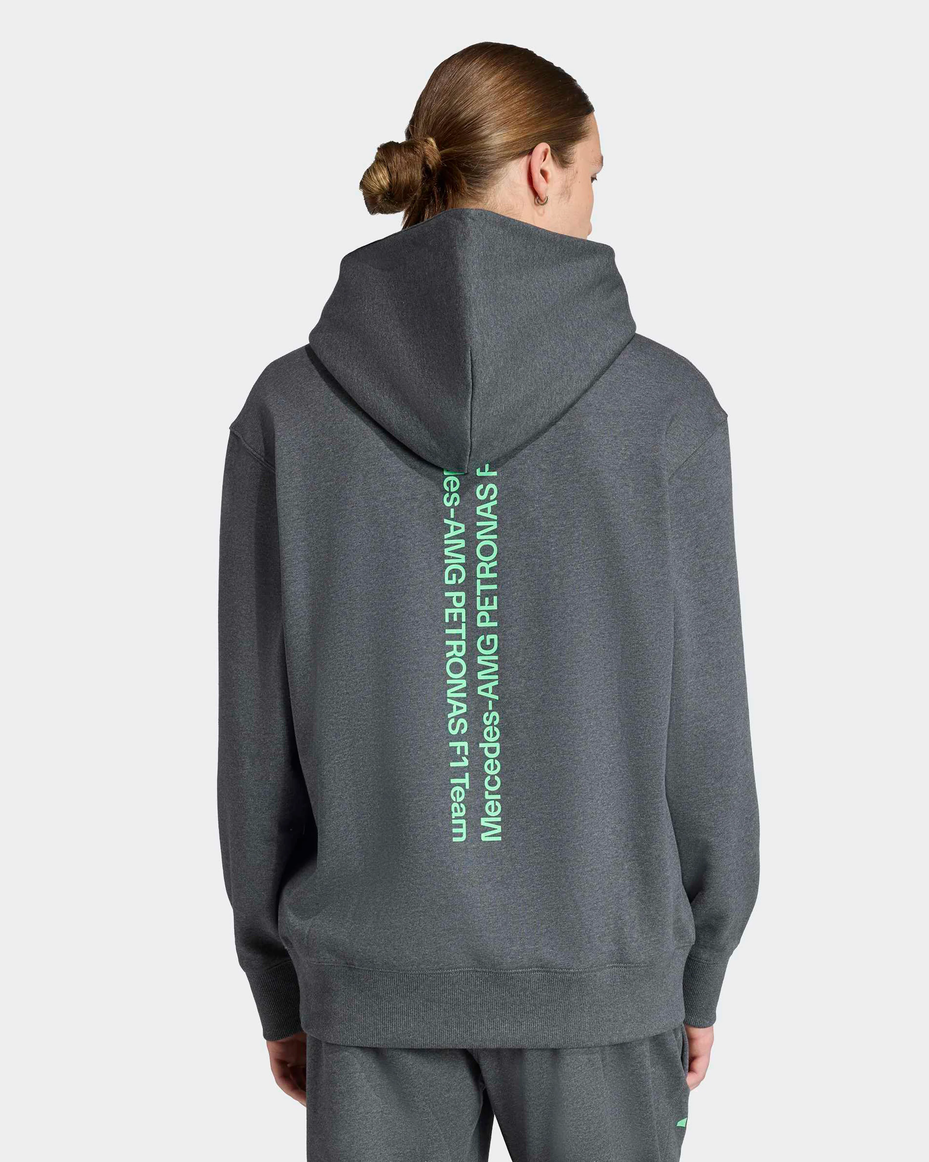 Mens Premium Sweat Hoody Grey - Image 2