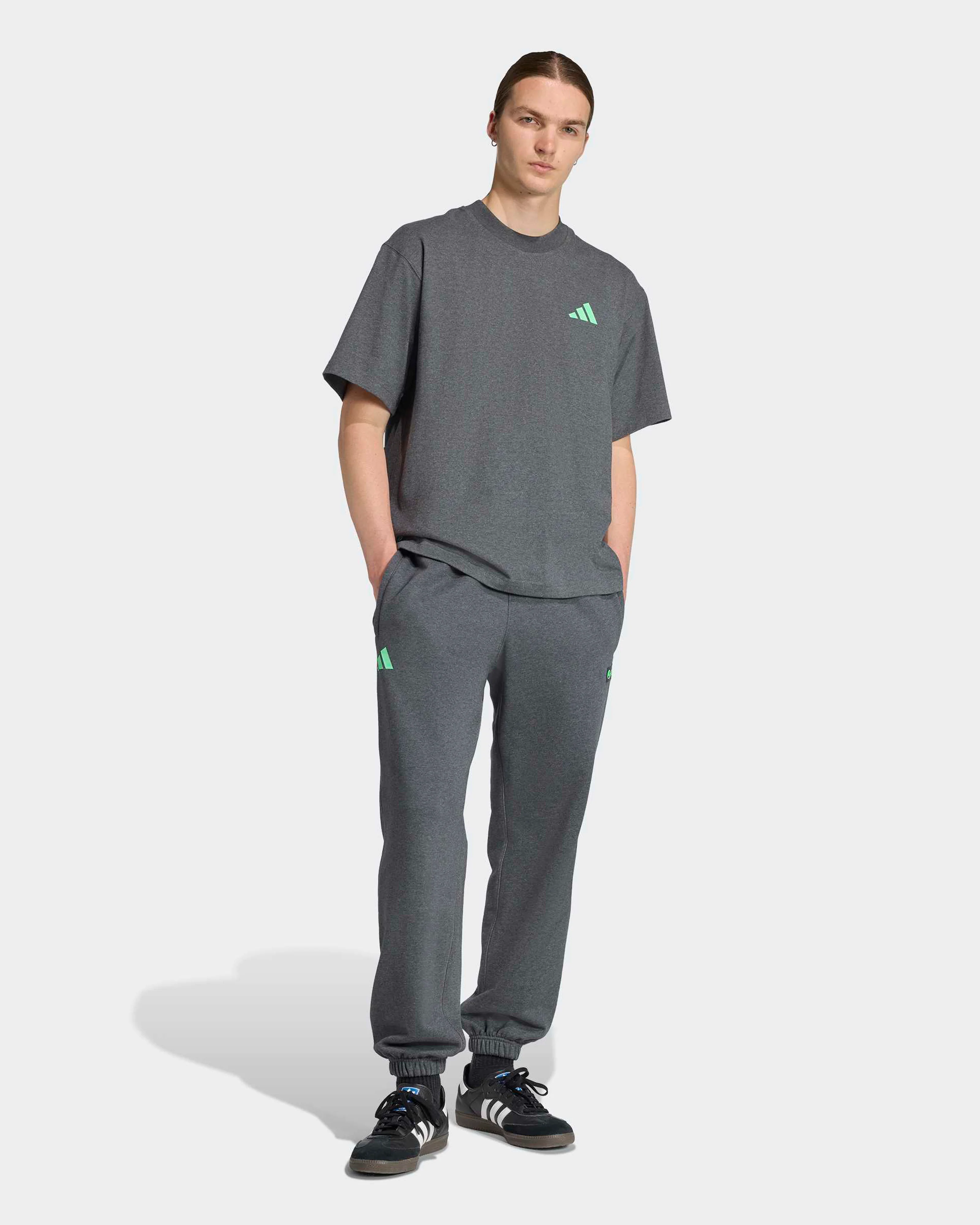 Mens Premium Sweat Joggers Grey - Image 3