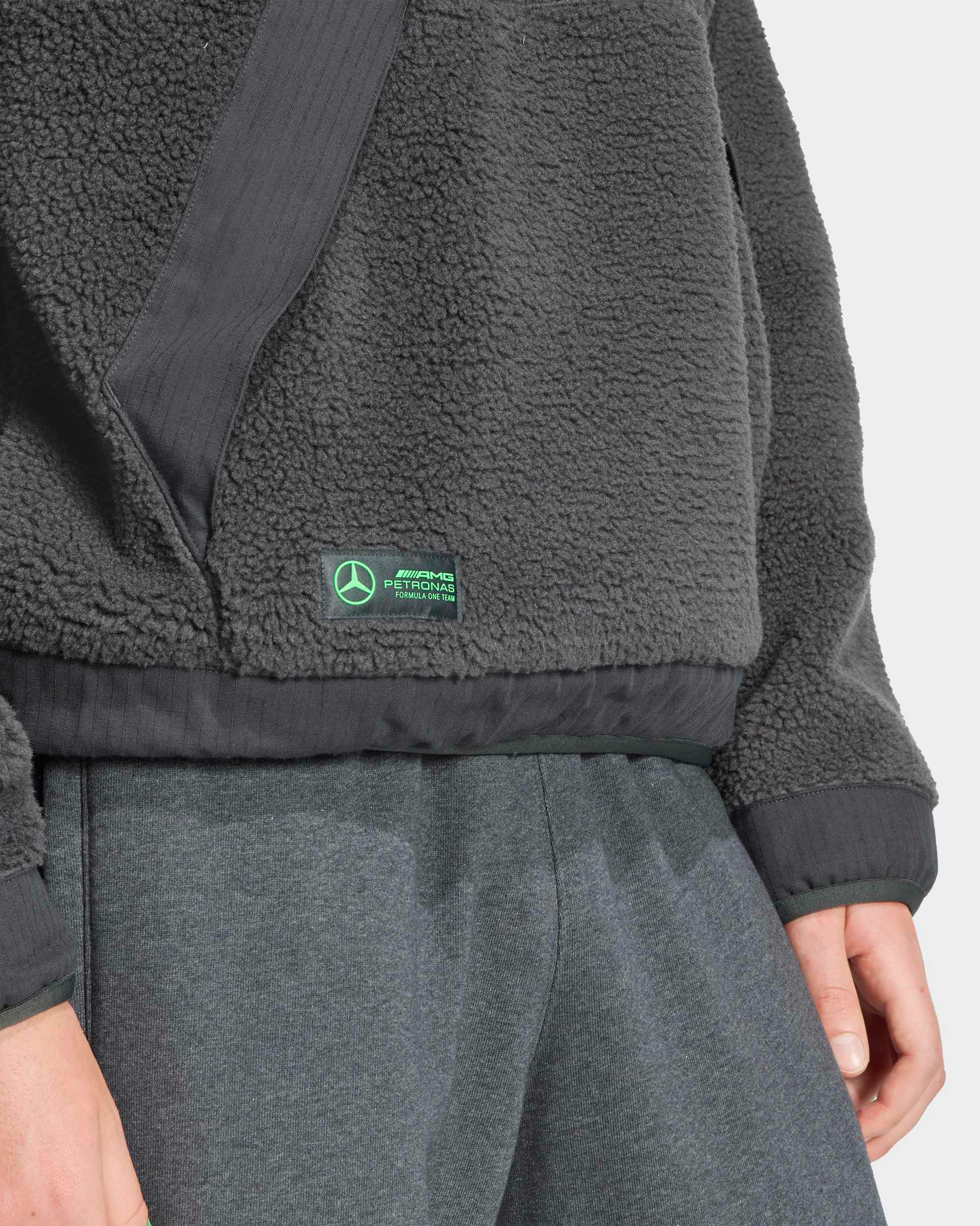 Mens Premium Sweat Quarter Zip Fleece Grey - Image 5