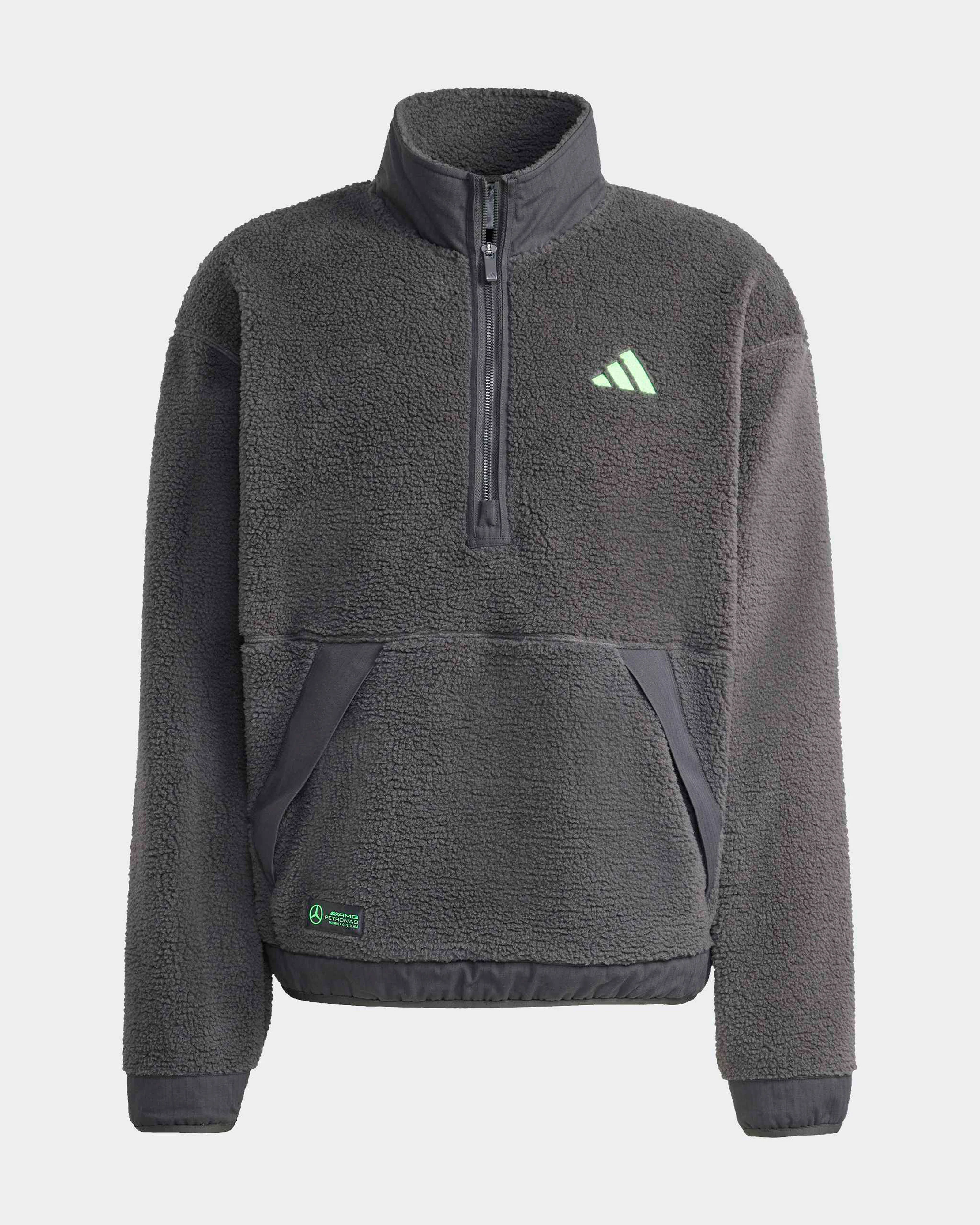 Mens Premium Sweat Quarter Zip Fleece Grey - Image 6