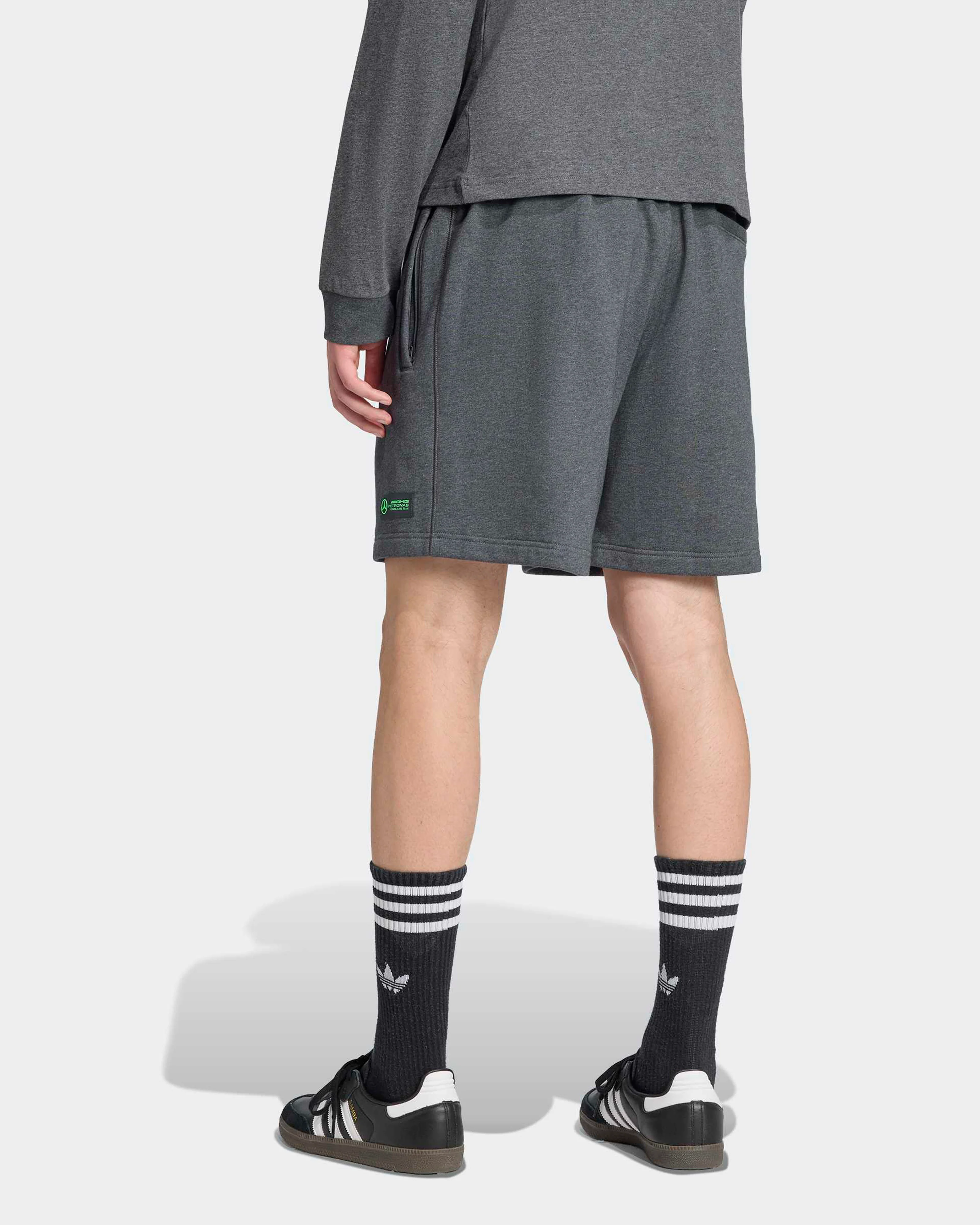 Mens Premium Sweat Shorts Grey - Image 2