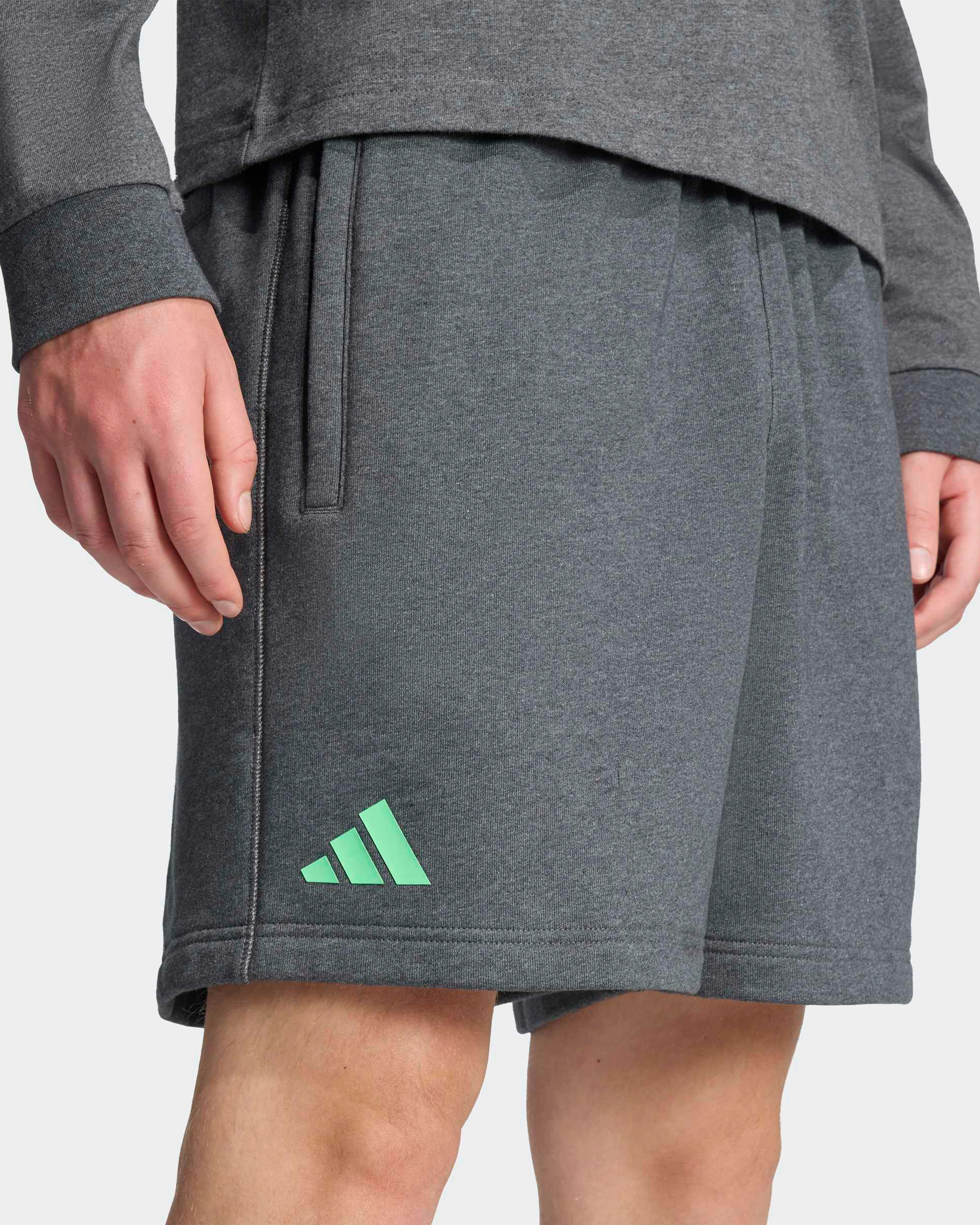 Mens Premium Sweat Shorts Grey - Image 5