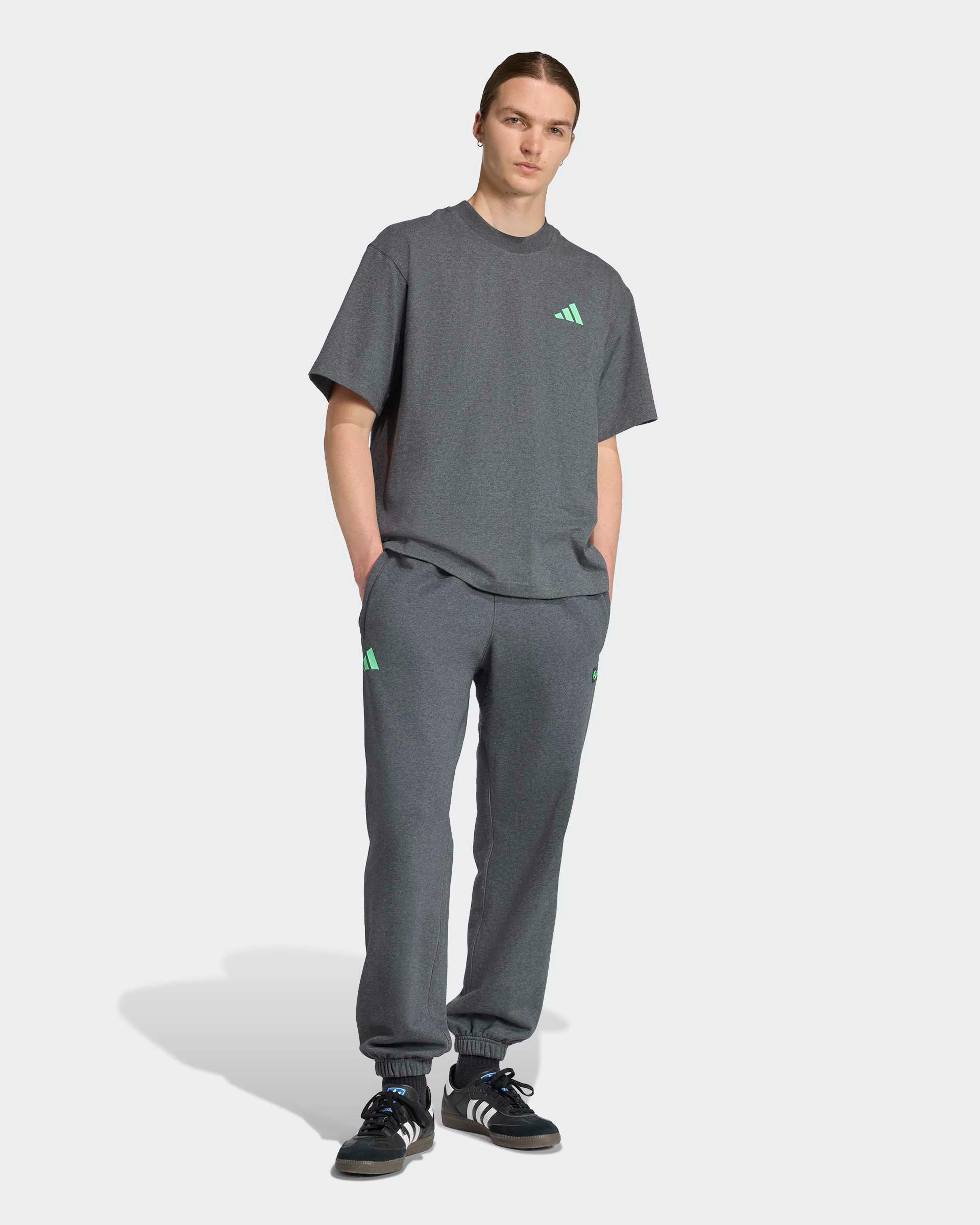 Mens Premium Sweat T-shirt Grey - Image 3