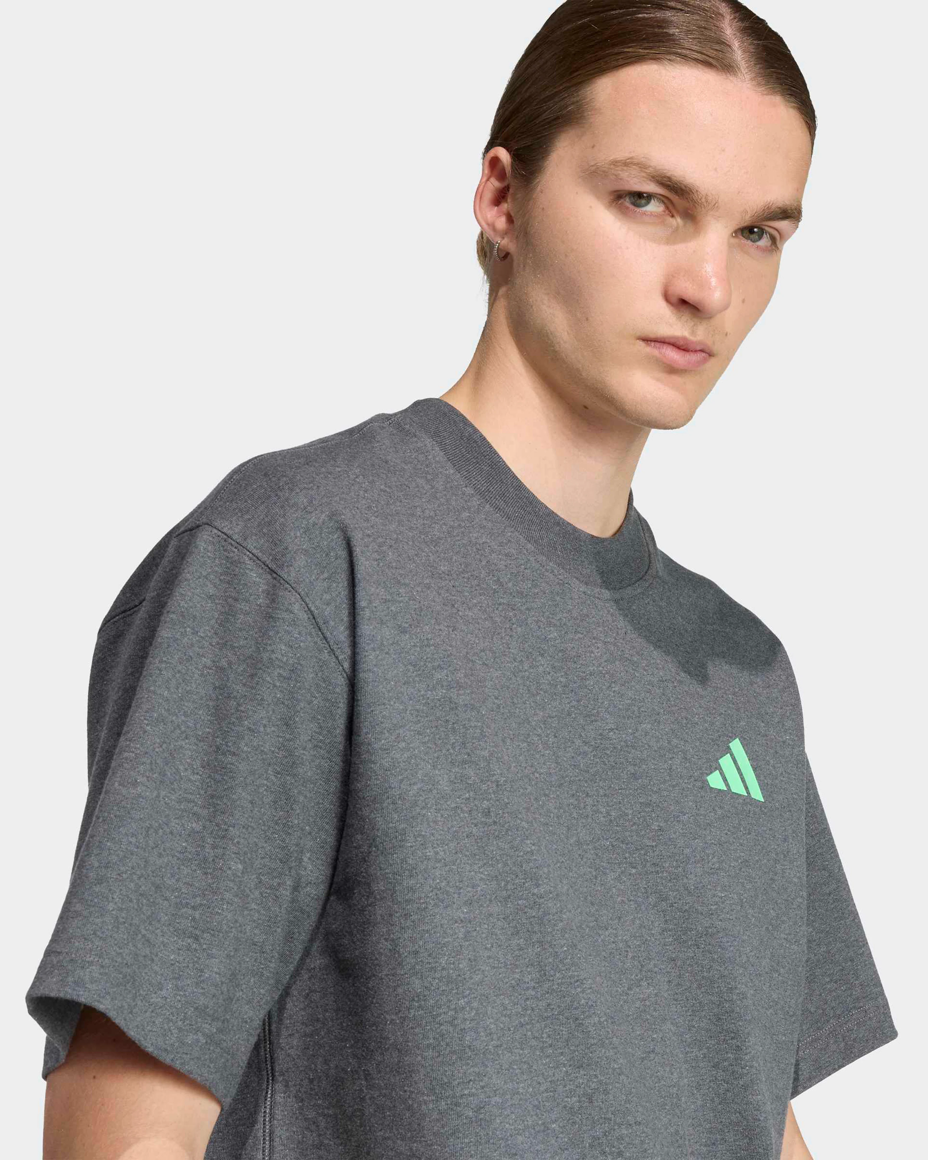 Mens Premium Sweat T-shirt Grey - Image 5