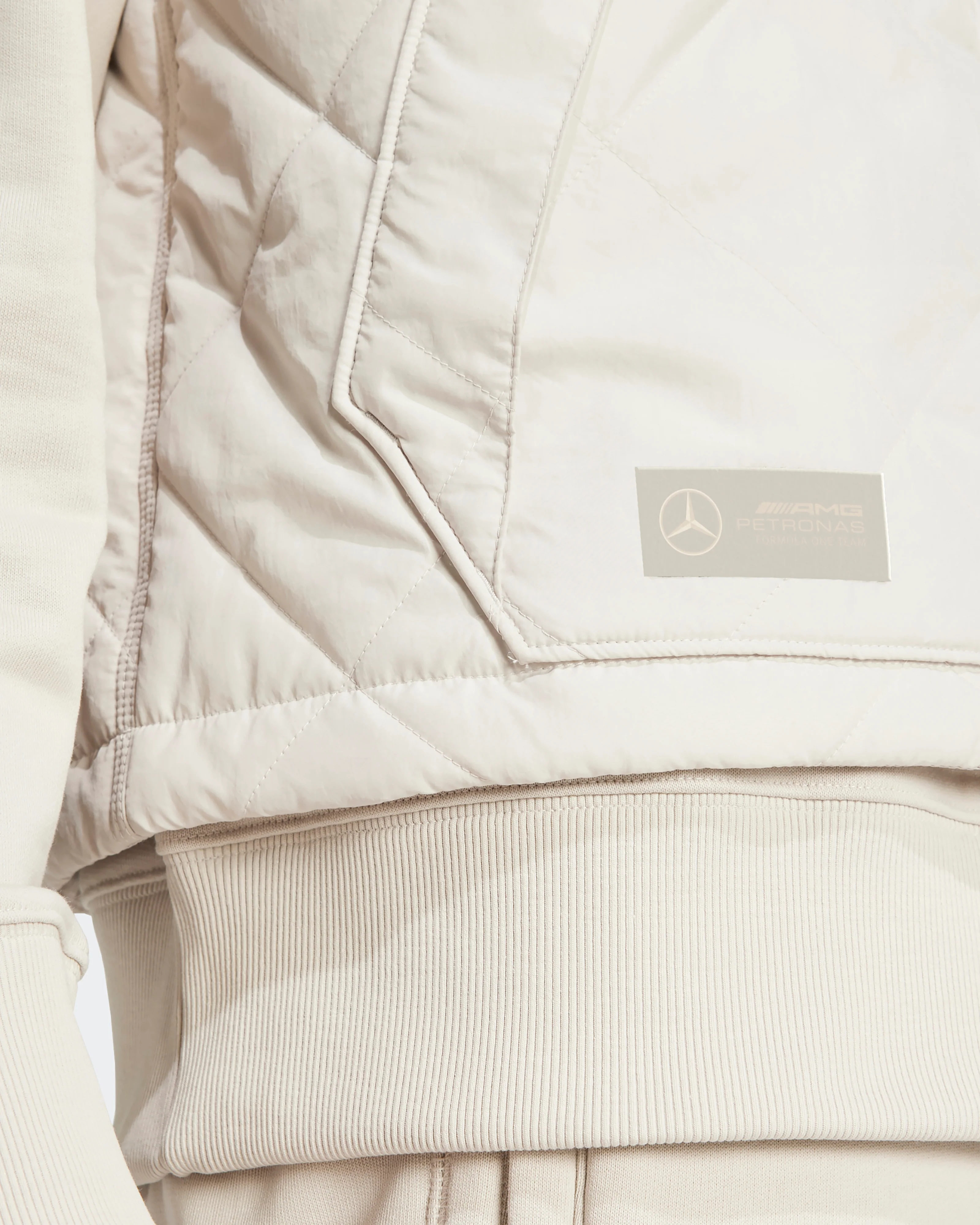 Mens Premium Sweat Vest Beige - Image 4