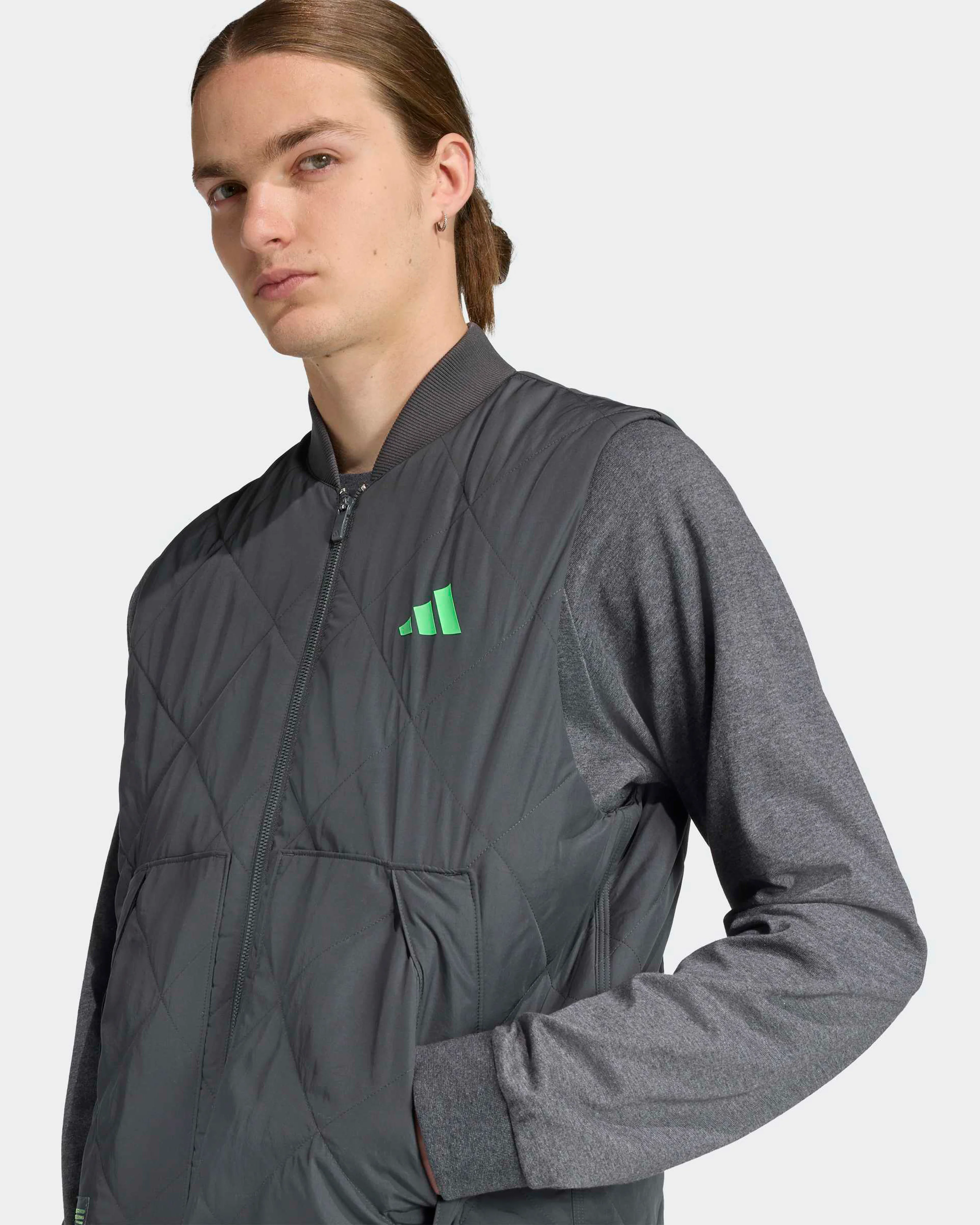 Mens Premium Sweat Vest Grey - Image 4