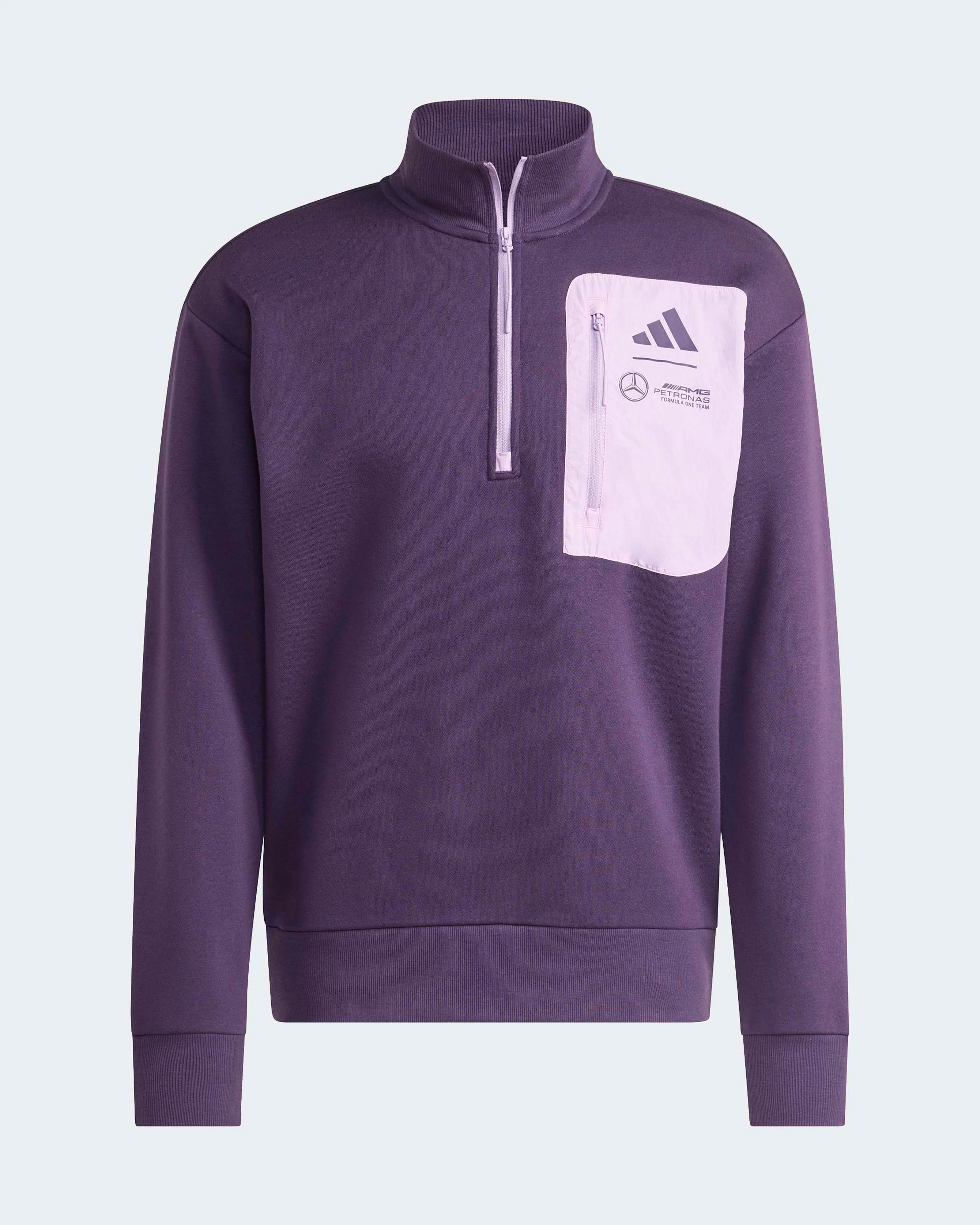 Mens Premium Woven Fleece Top Dark Purple - Image 6