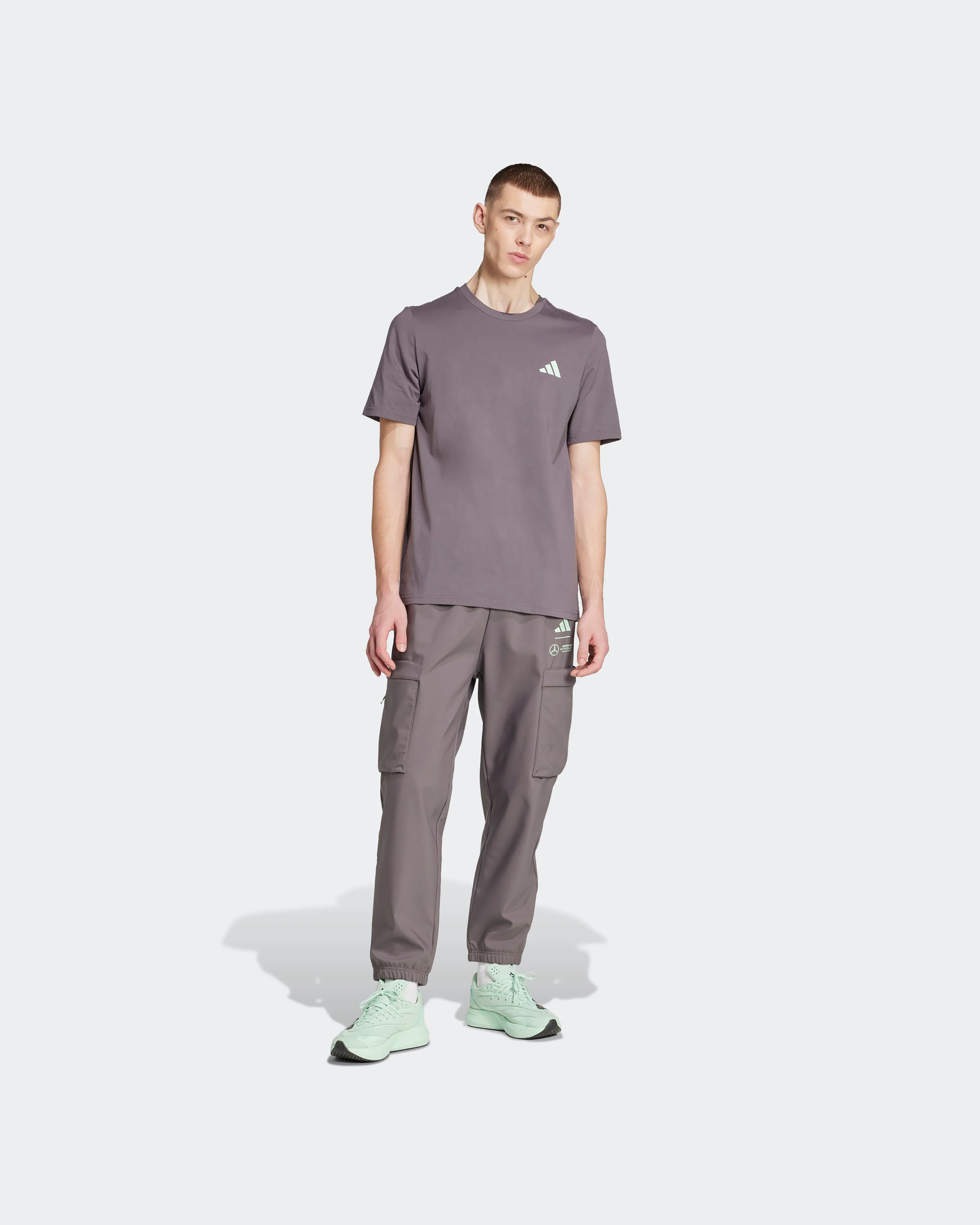 Mens Premium Woven Graphic T-Shirt Grey - Image 3