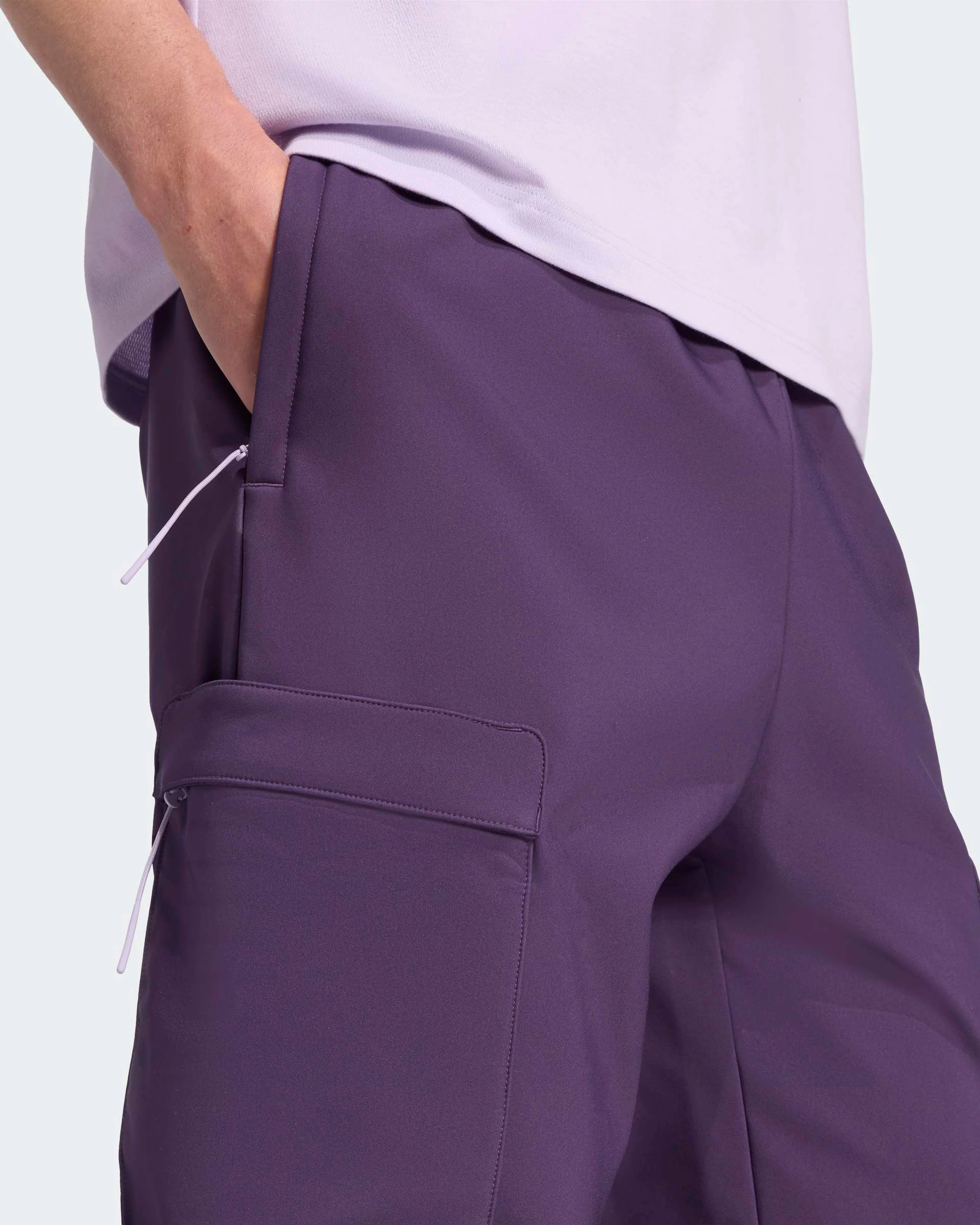 Mens Premium Woven Joggers Dark Purple - Image 5