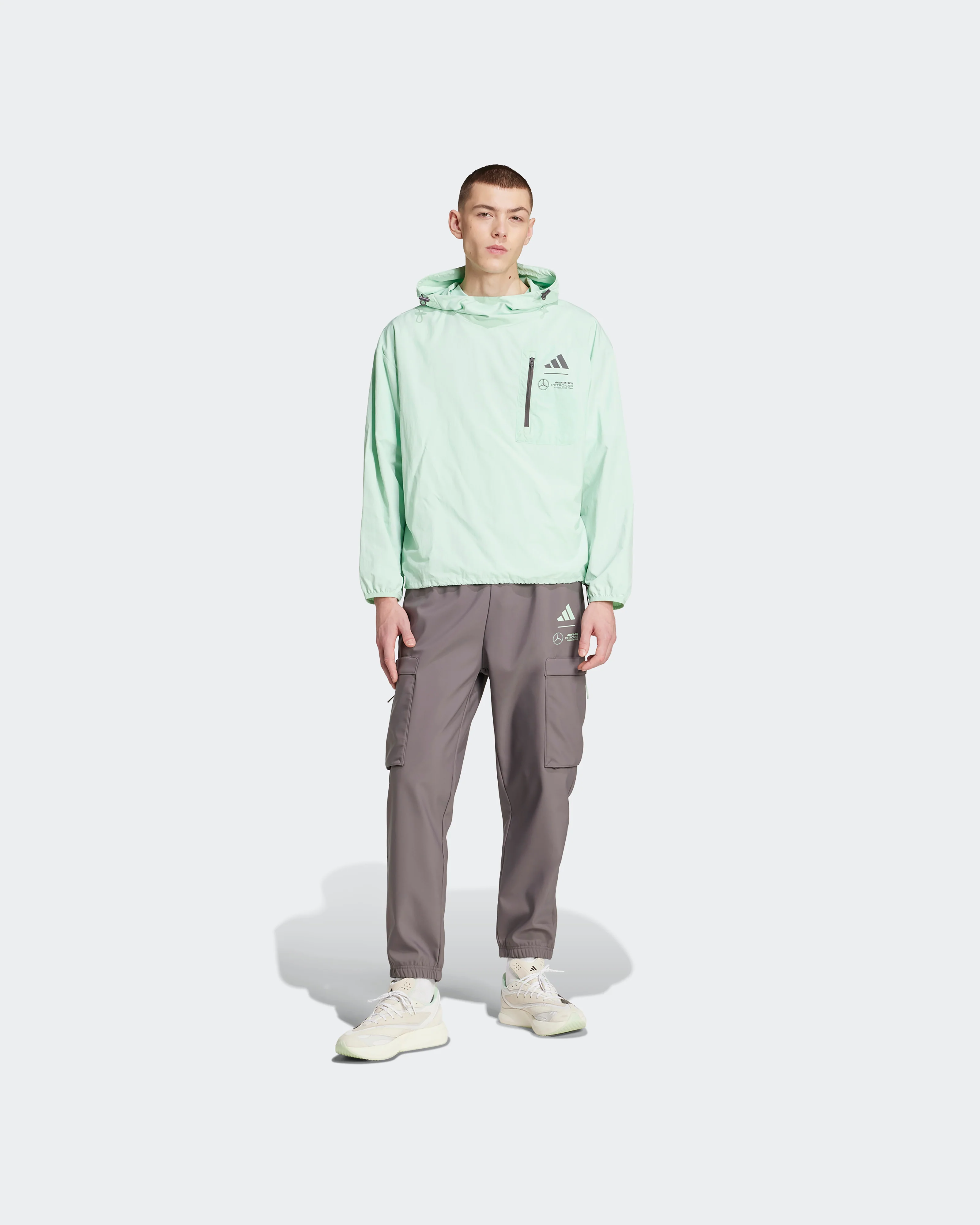 Mens Premium Woven Windbreaker Green - Image 3
