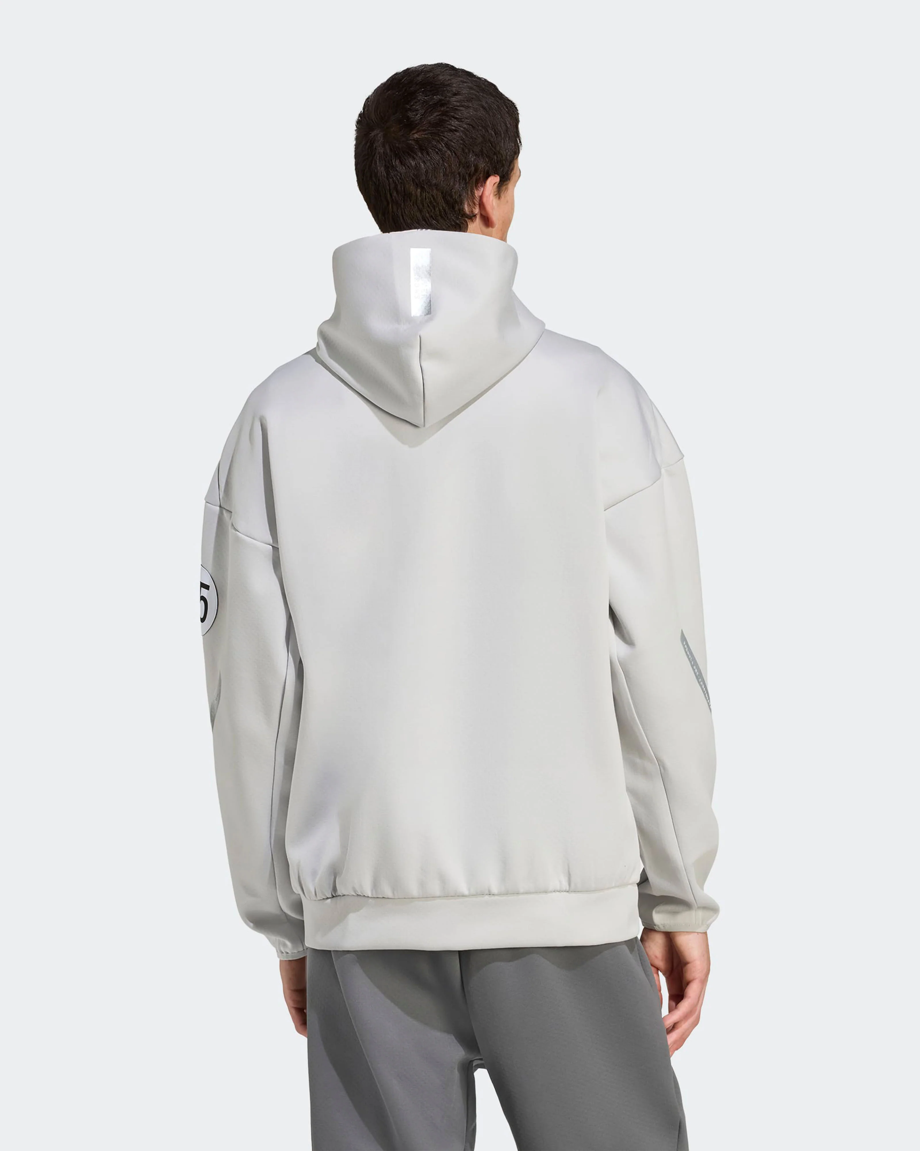 Mens Silver Arrows Full-Zip Hoody Grey - Image 3