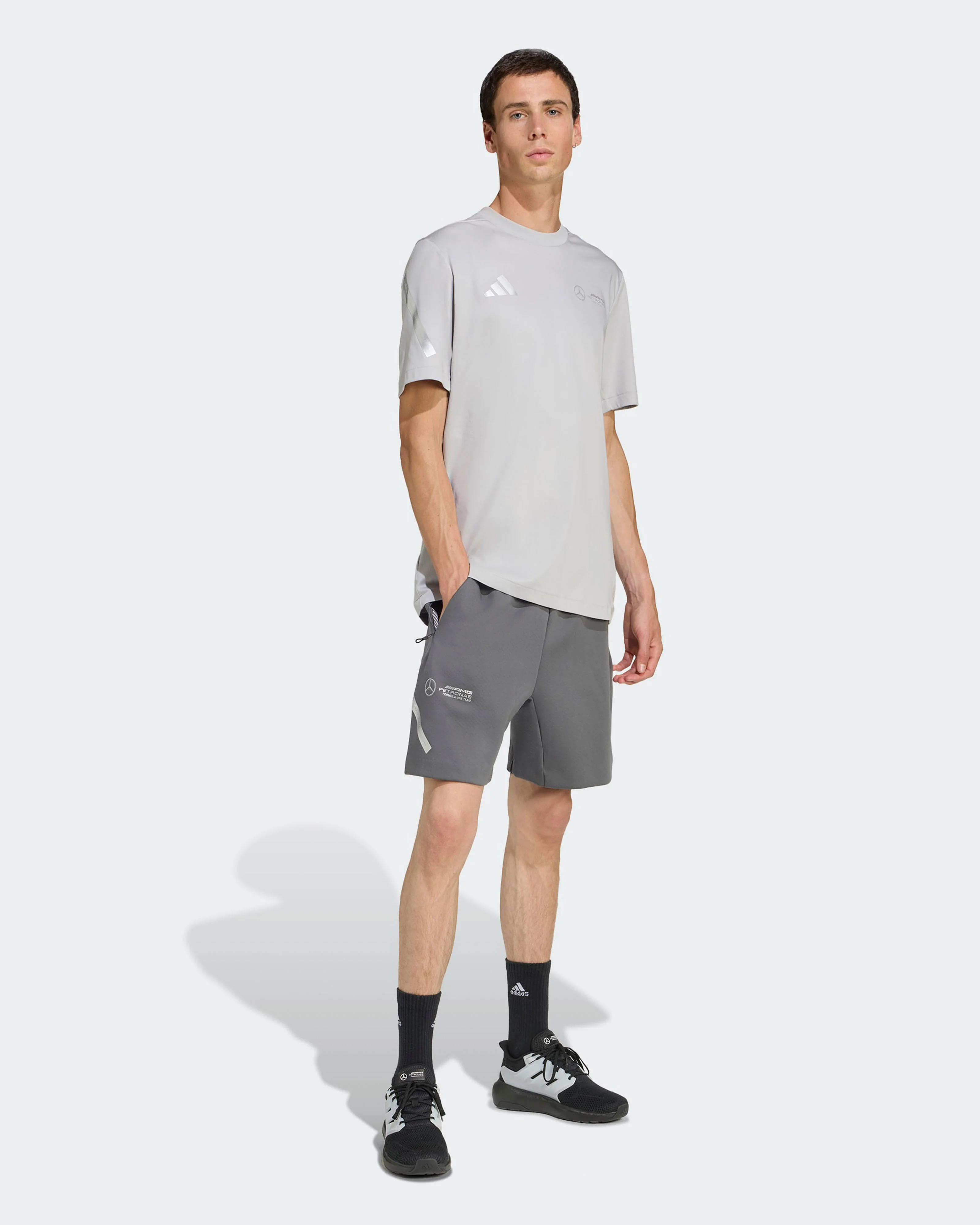 Mens Silver Arrows Shorts Grey - Image 4