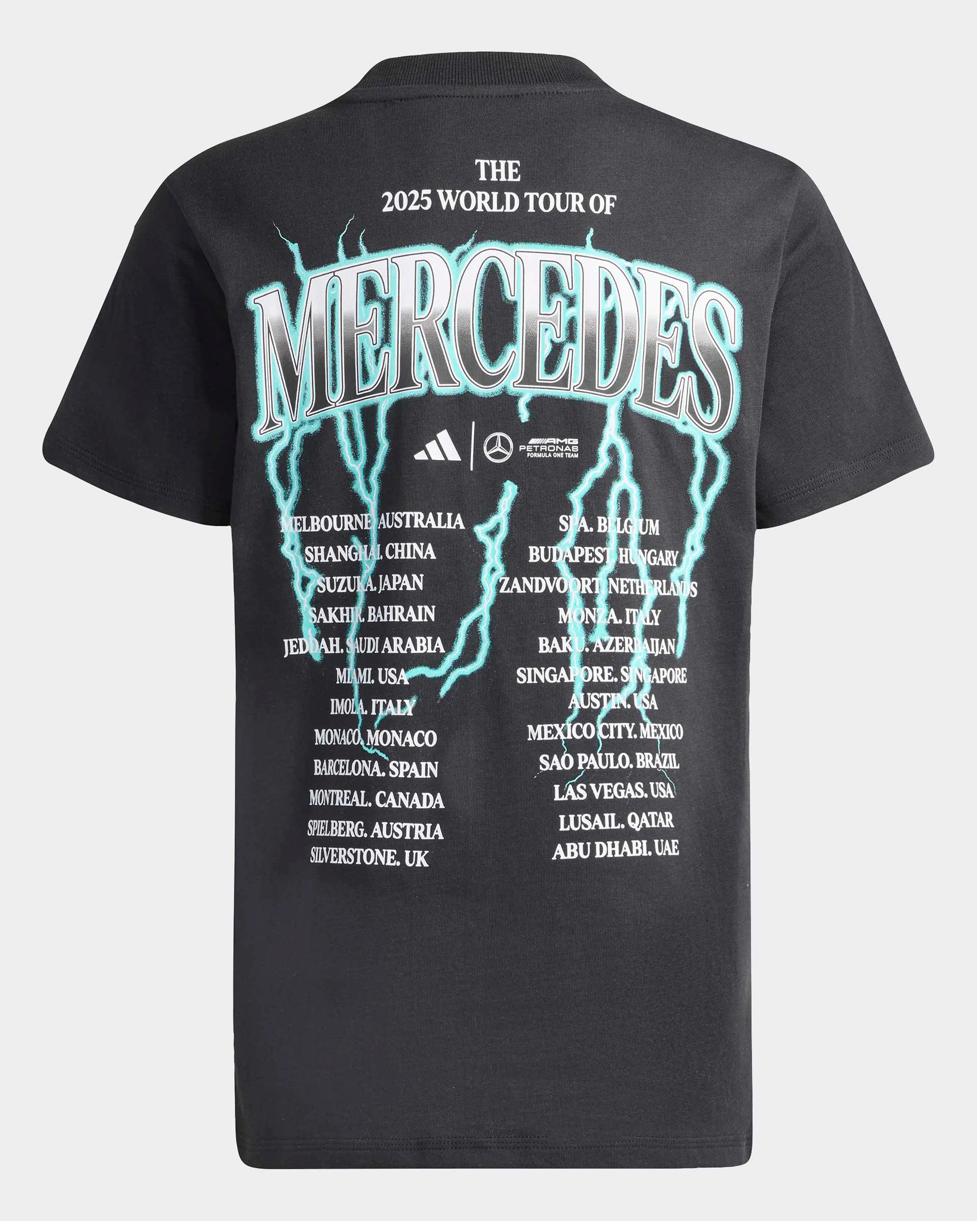 Mens World Tour Graphic T-shirt Black - Image 2