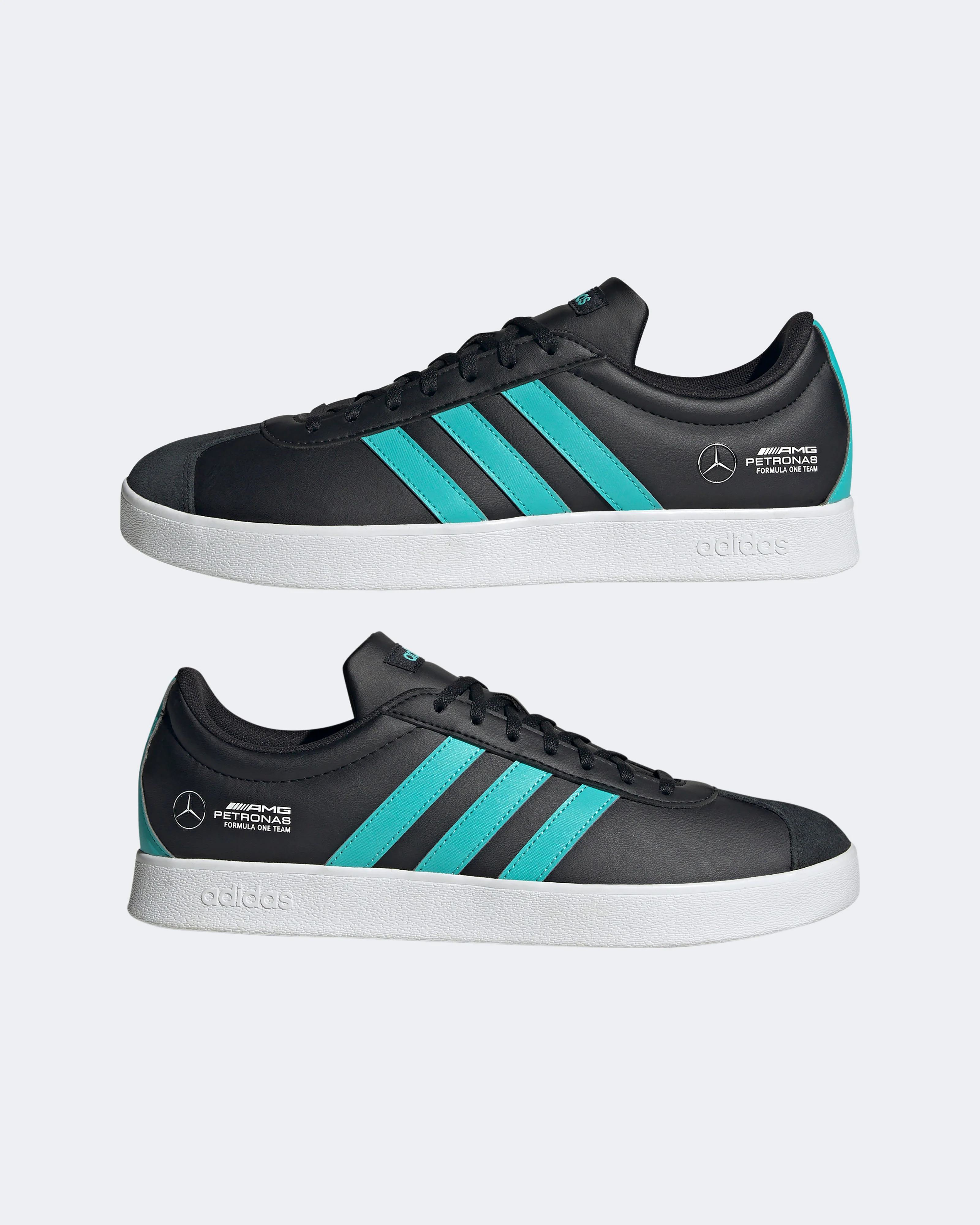 Vl Court Base Trainers Black/Teal - Image 5