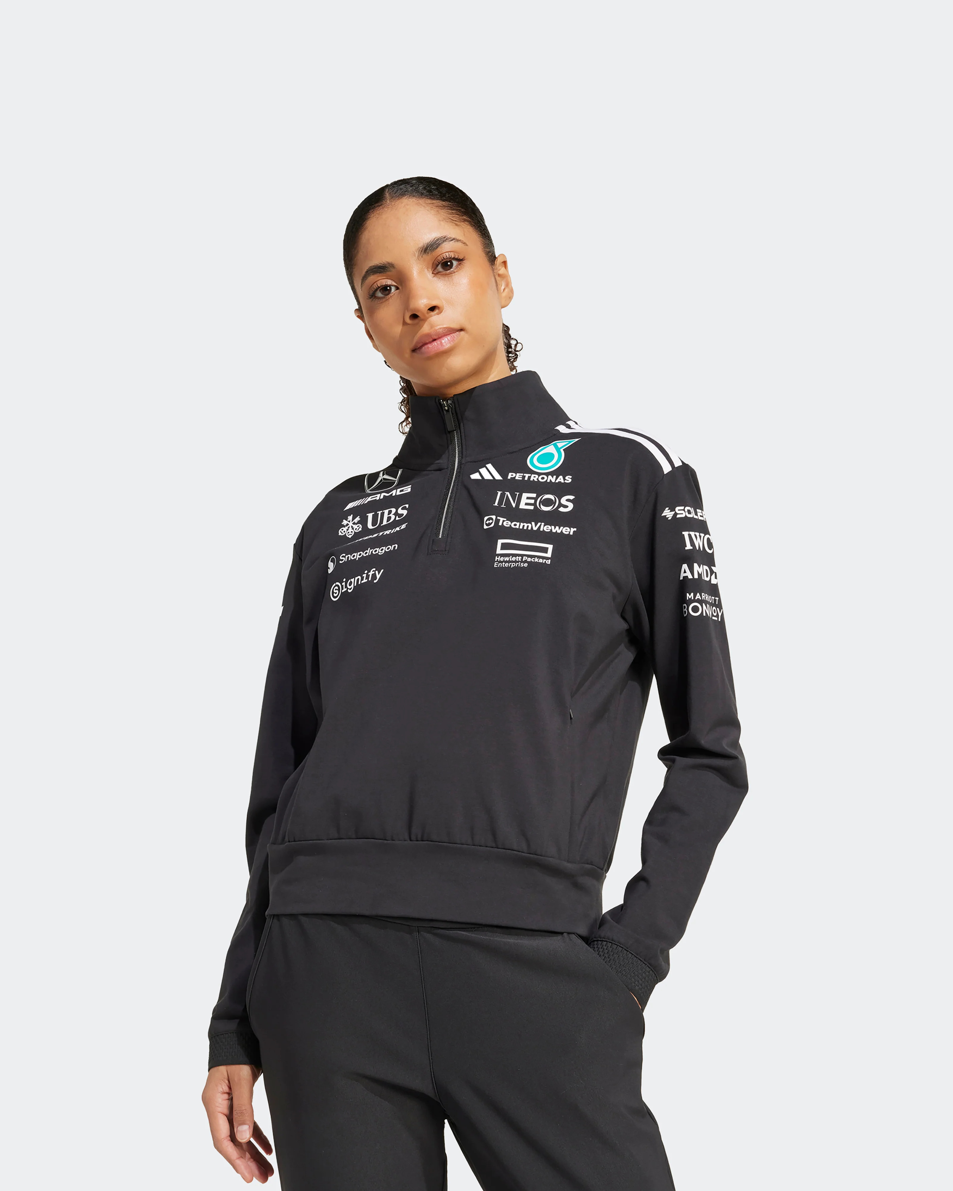Womens 2025 Team Quarter Zip Black - Image 5