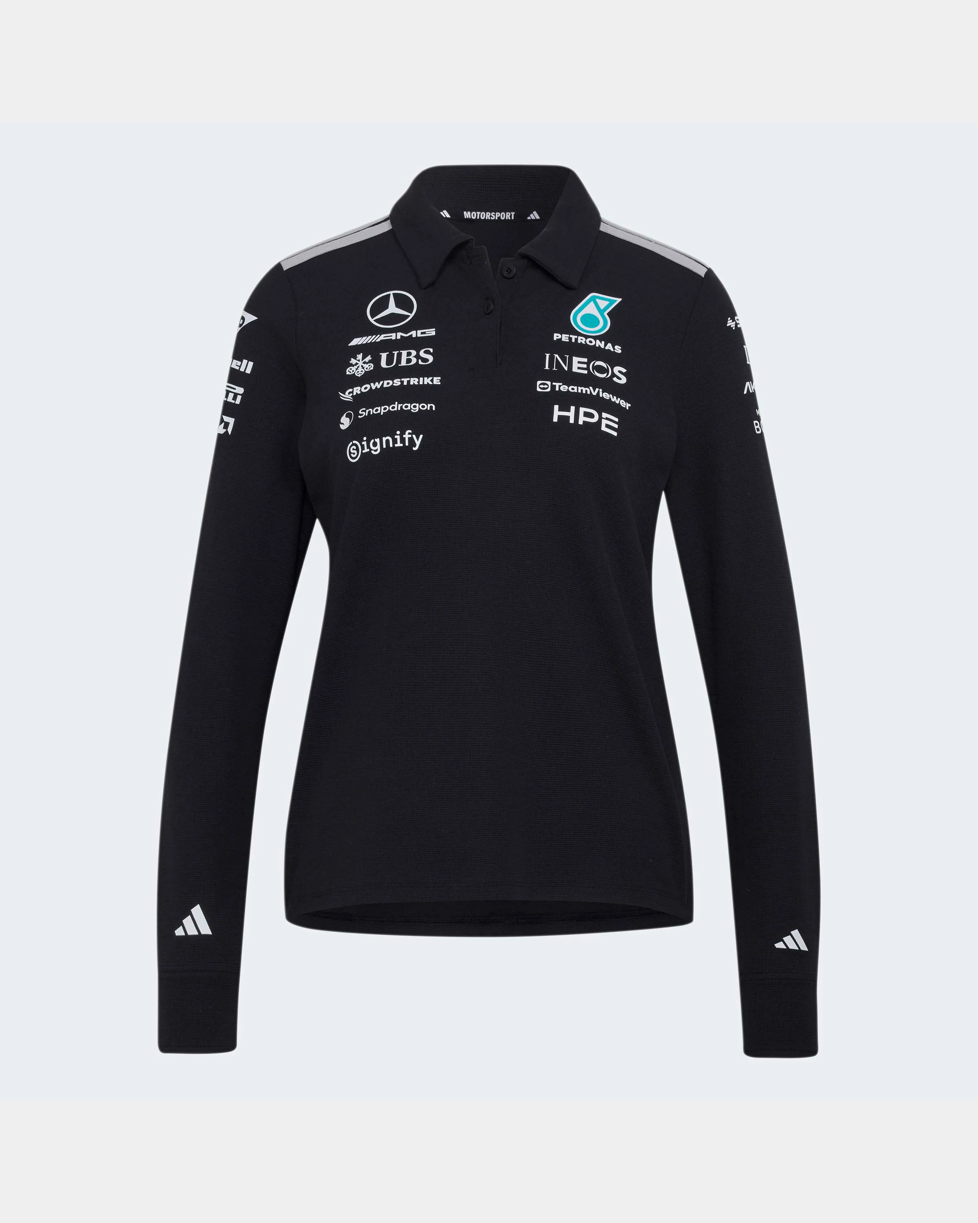 Womens 2026 Team Long-Sleeve Polo Black - Image 6