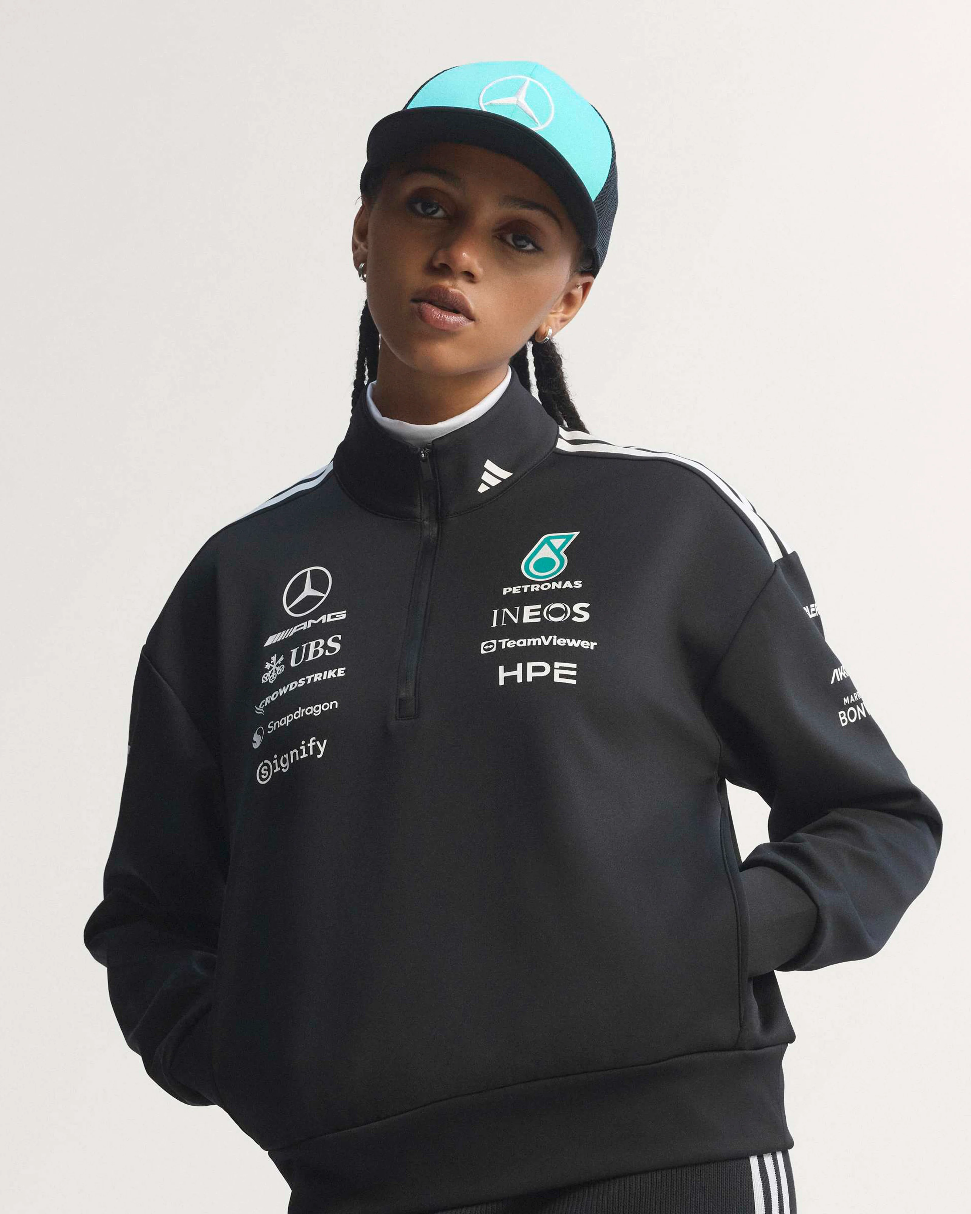 Womens 2026 Team Quarter Zip Black - Image 4