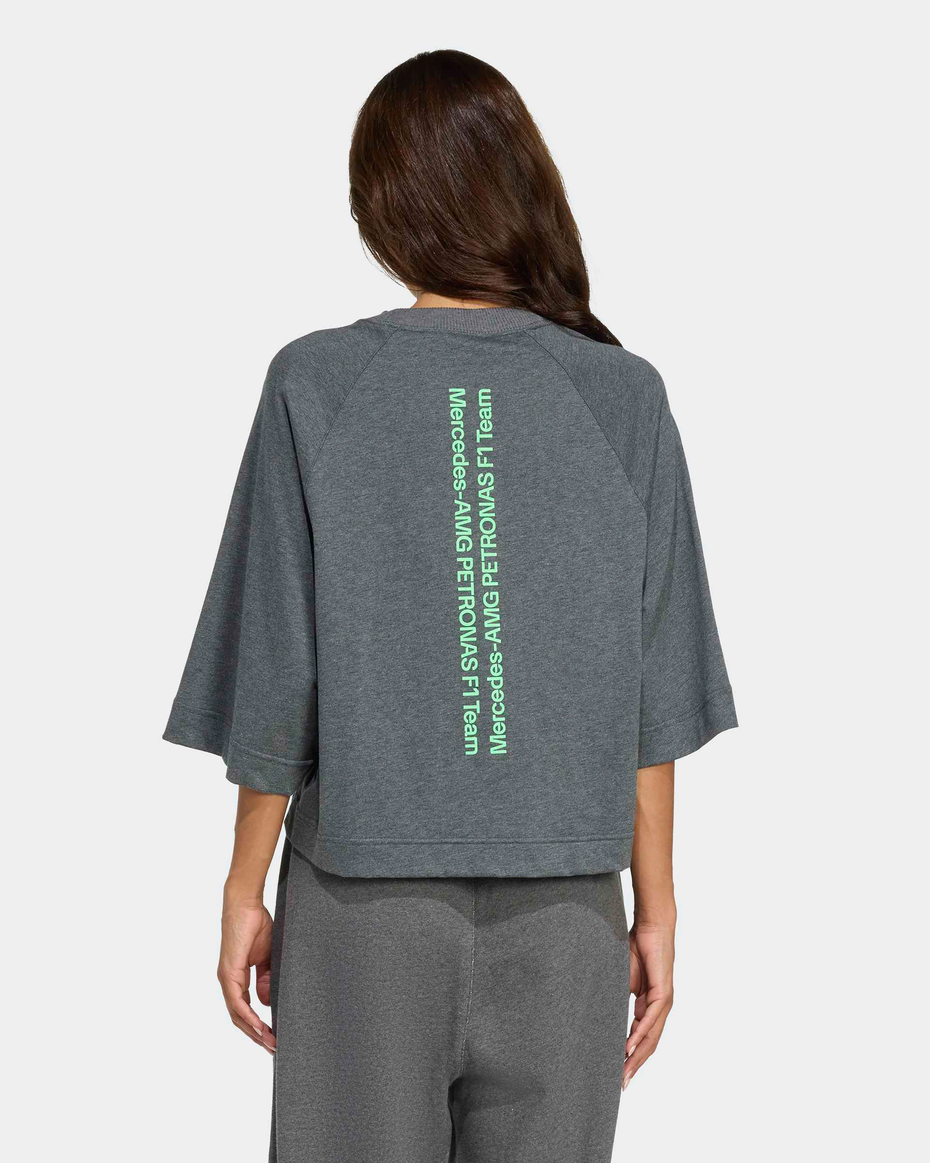 Womens Premium Sweat T-shirt Grey - Image 2
