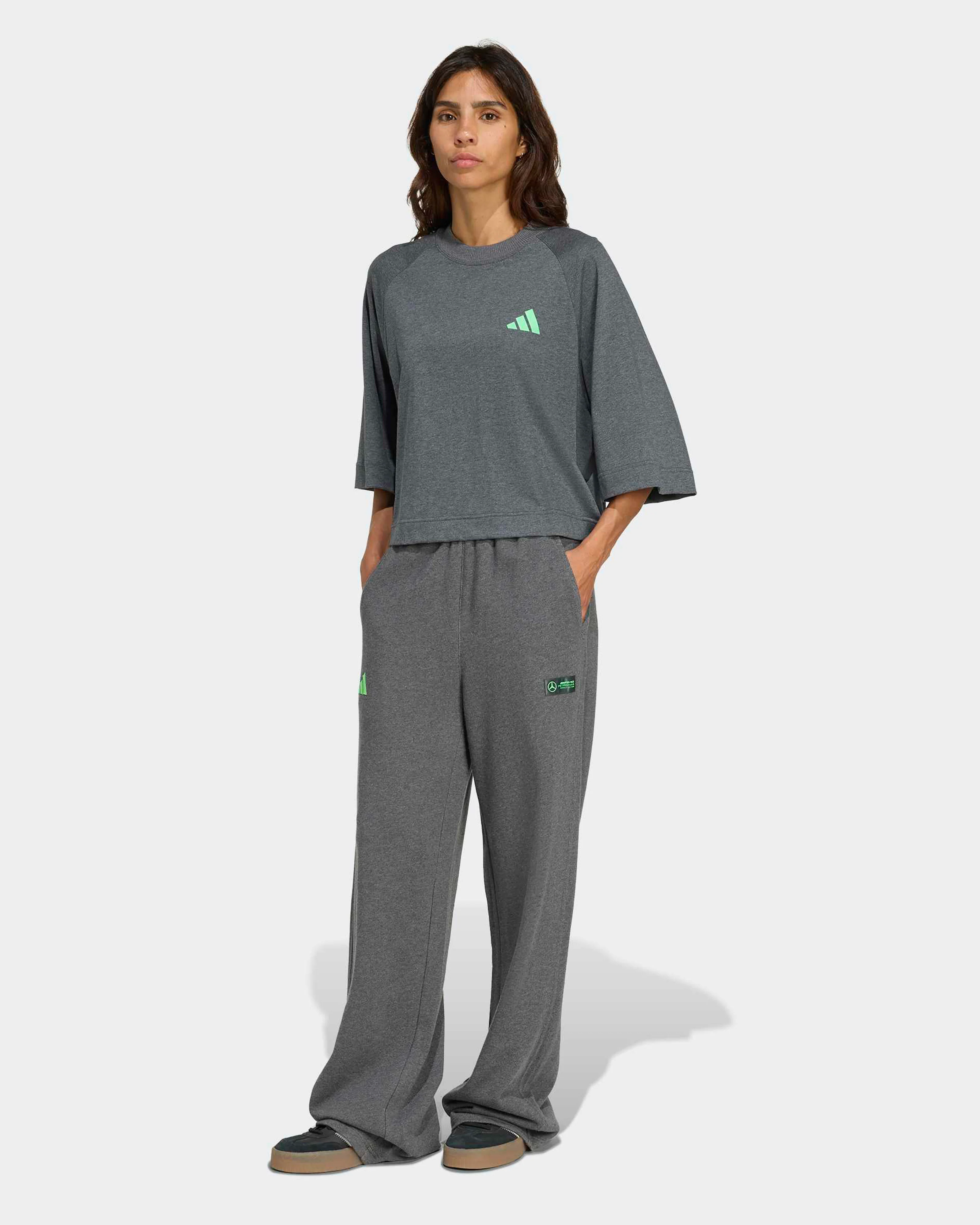 Womens Premium Sweat T-shirt Grey - Image 3