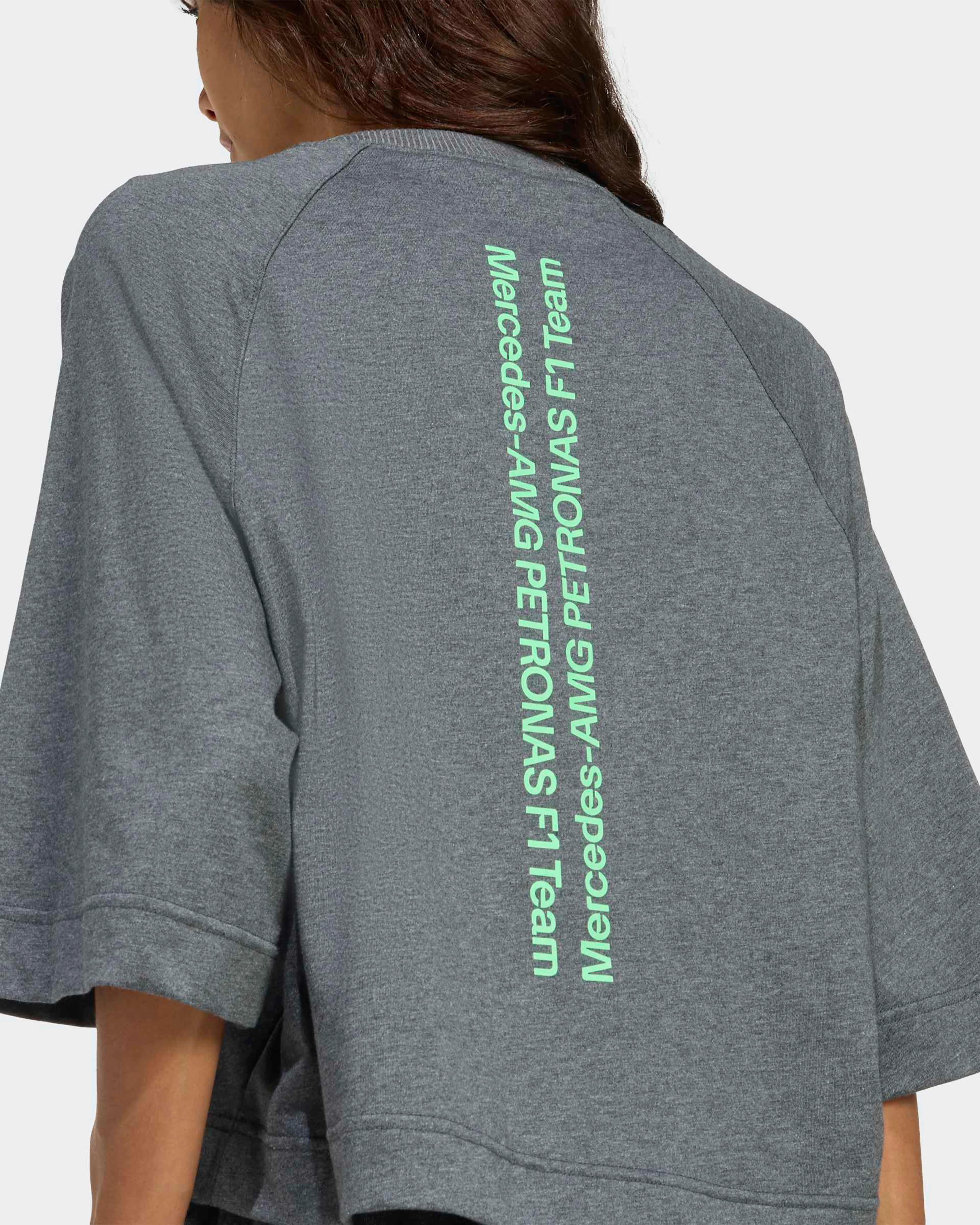 Womens Premium Sweat T-shirt Grey - Image 5