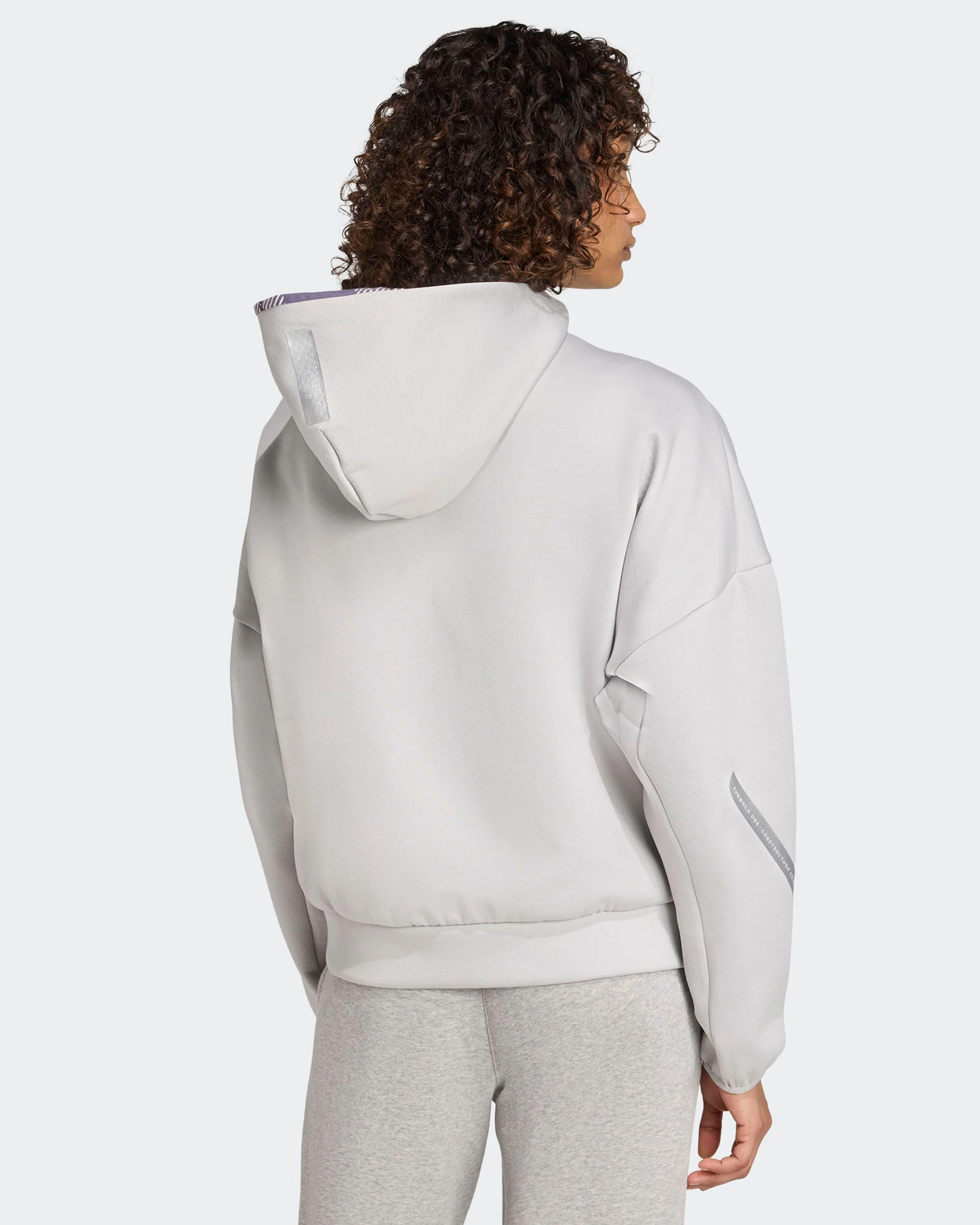 Womens Silver Arrows Full-Zip Hoody Grey - Image 2